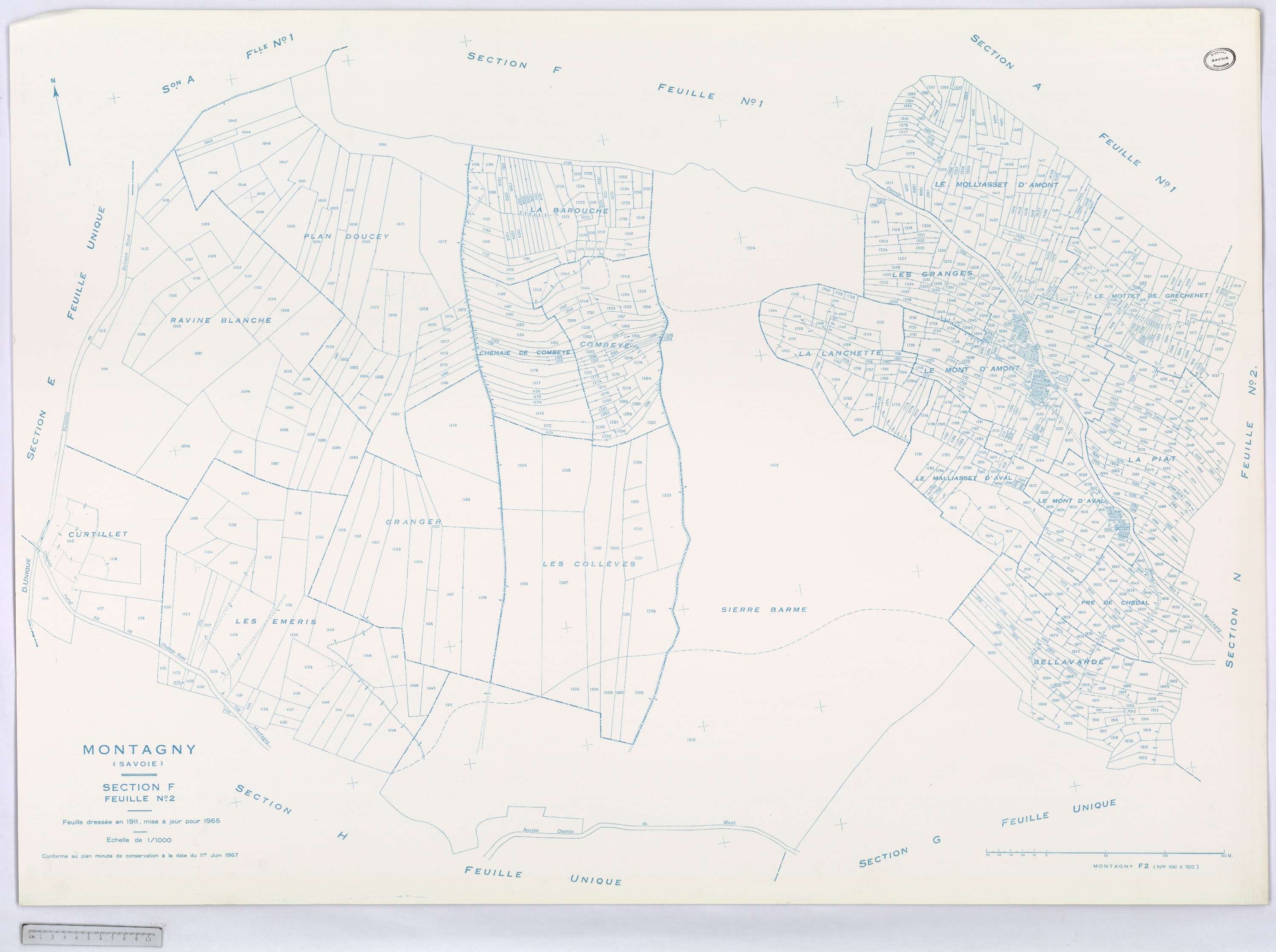 Montagny - Cadastre rénové (1964-1967).
