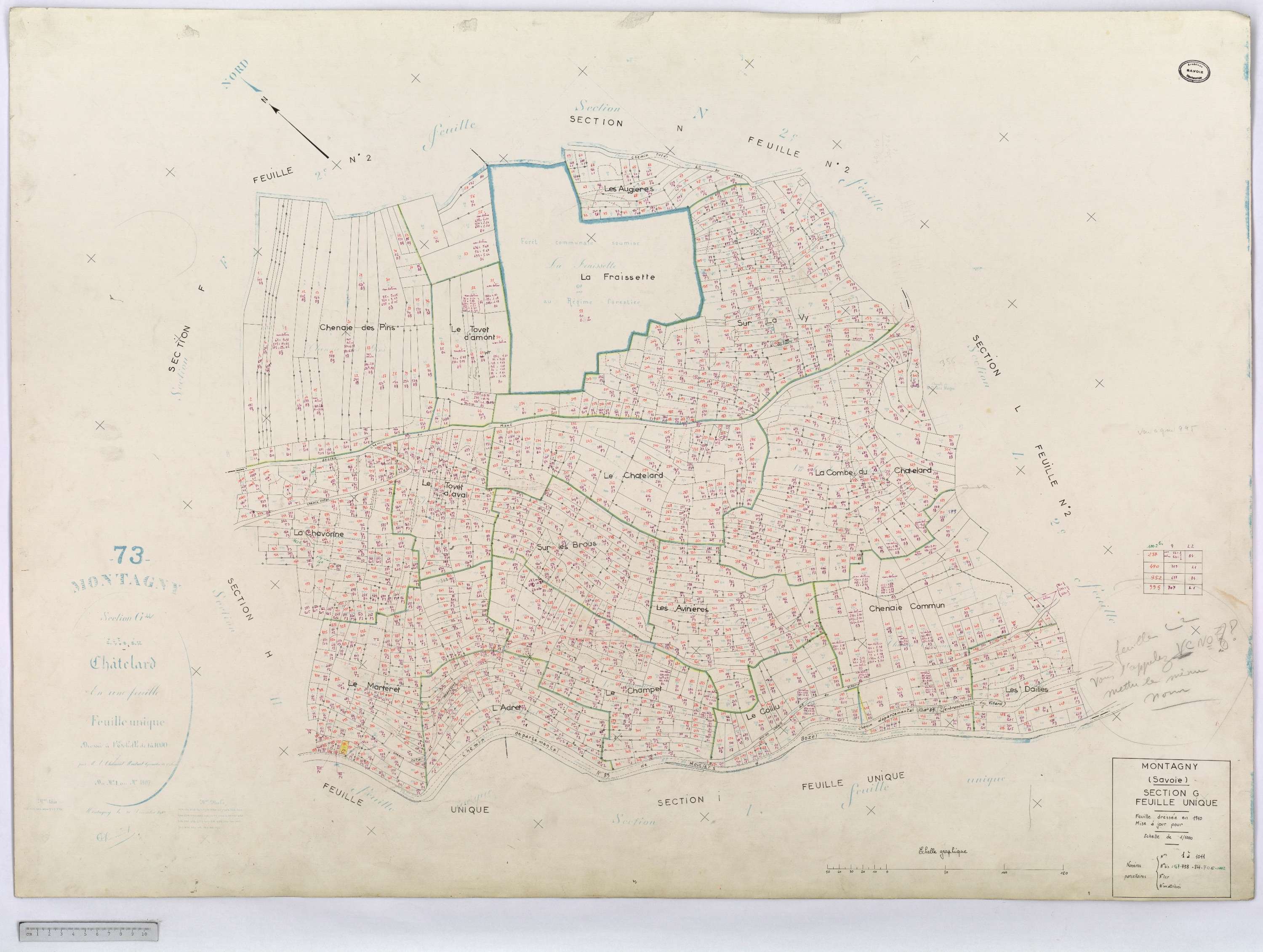 Montagny - Cadastre rénové (1964-1967).