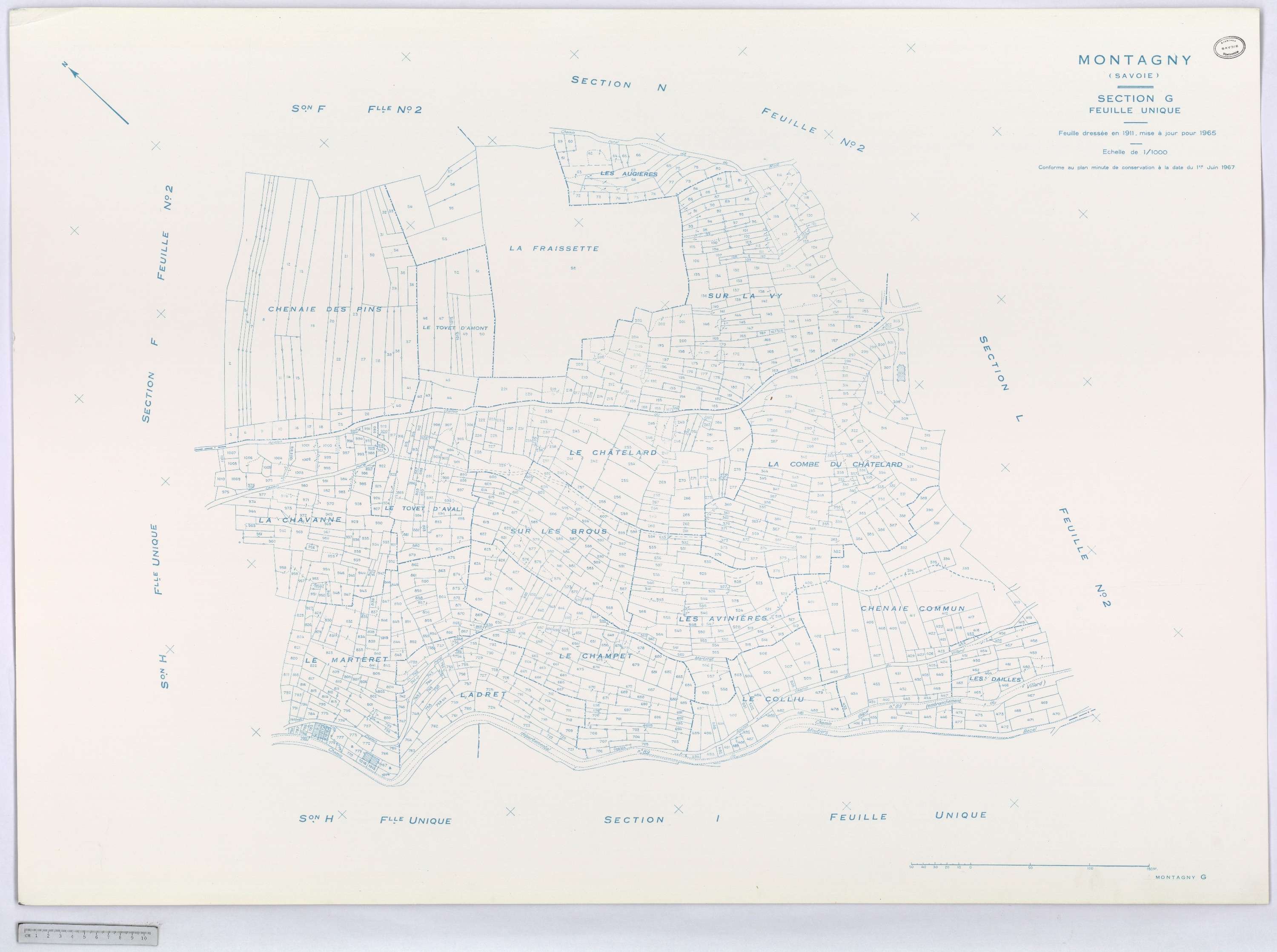 Montagny - Cadastre rénové (1964-1967).