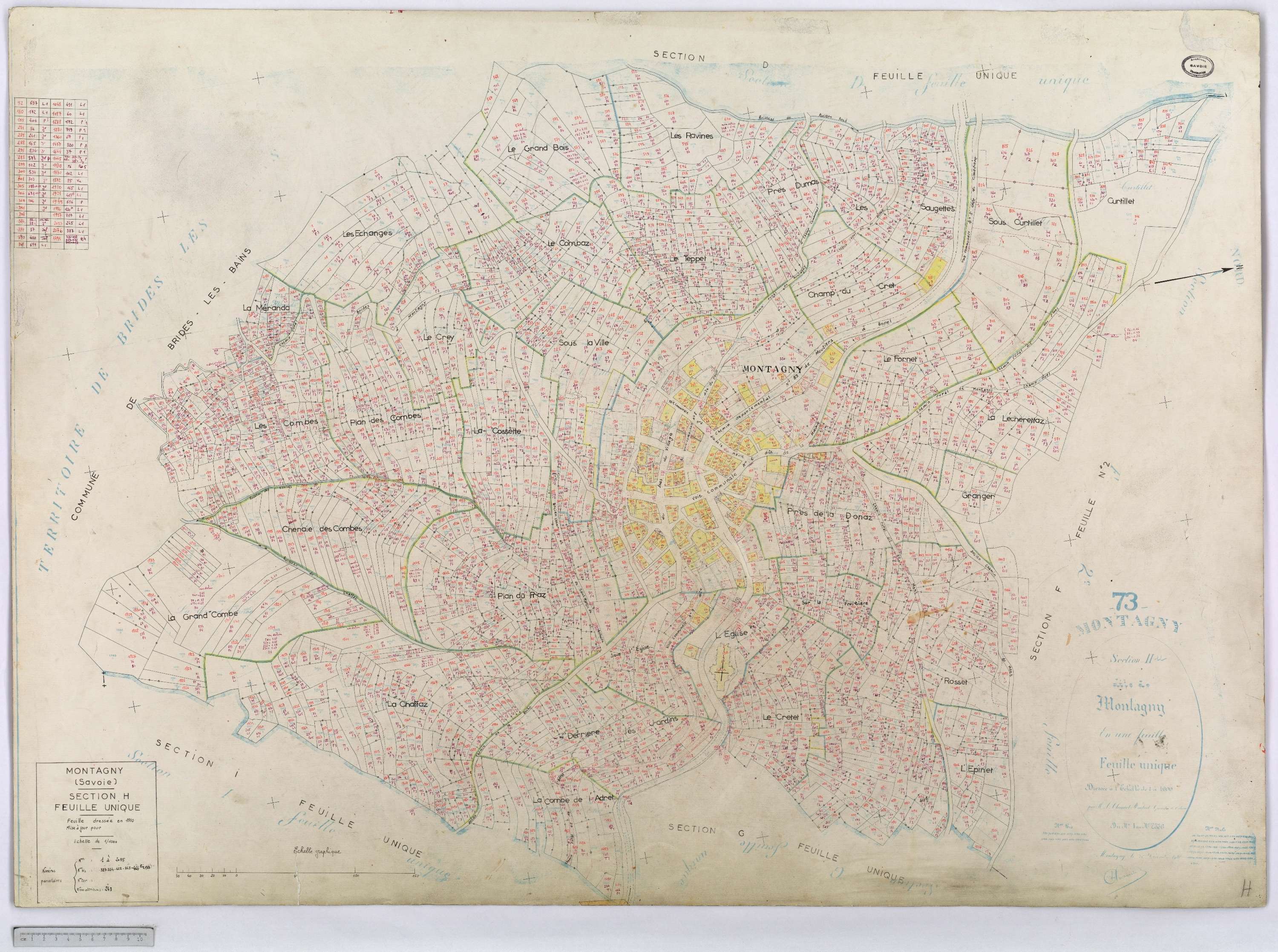 Montagny - Cadastre rénové (1964-1967).