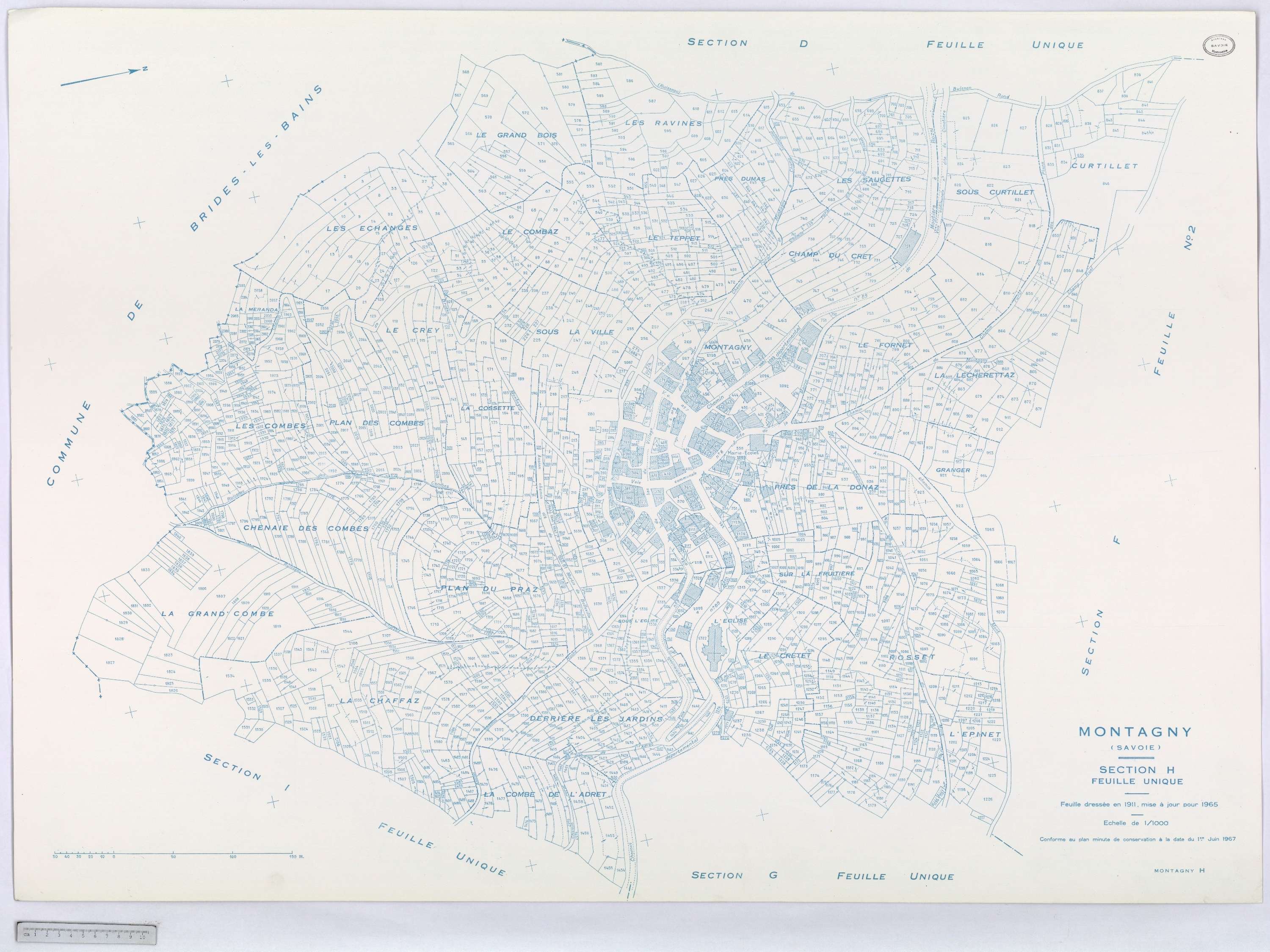 Montagny - Cadastre rénové (1964-1967).