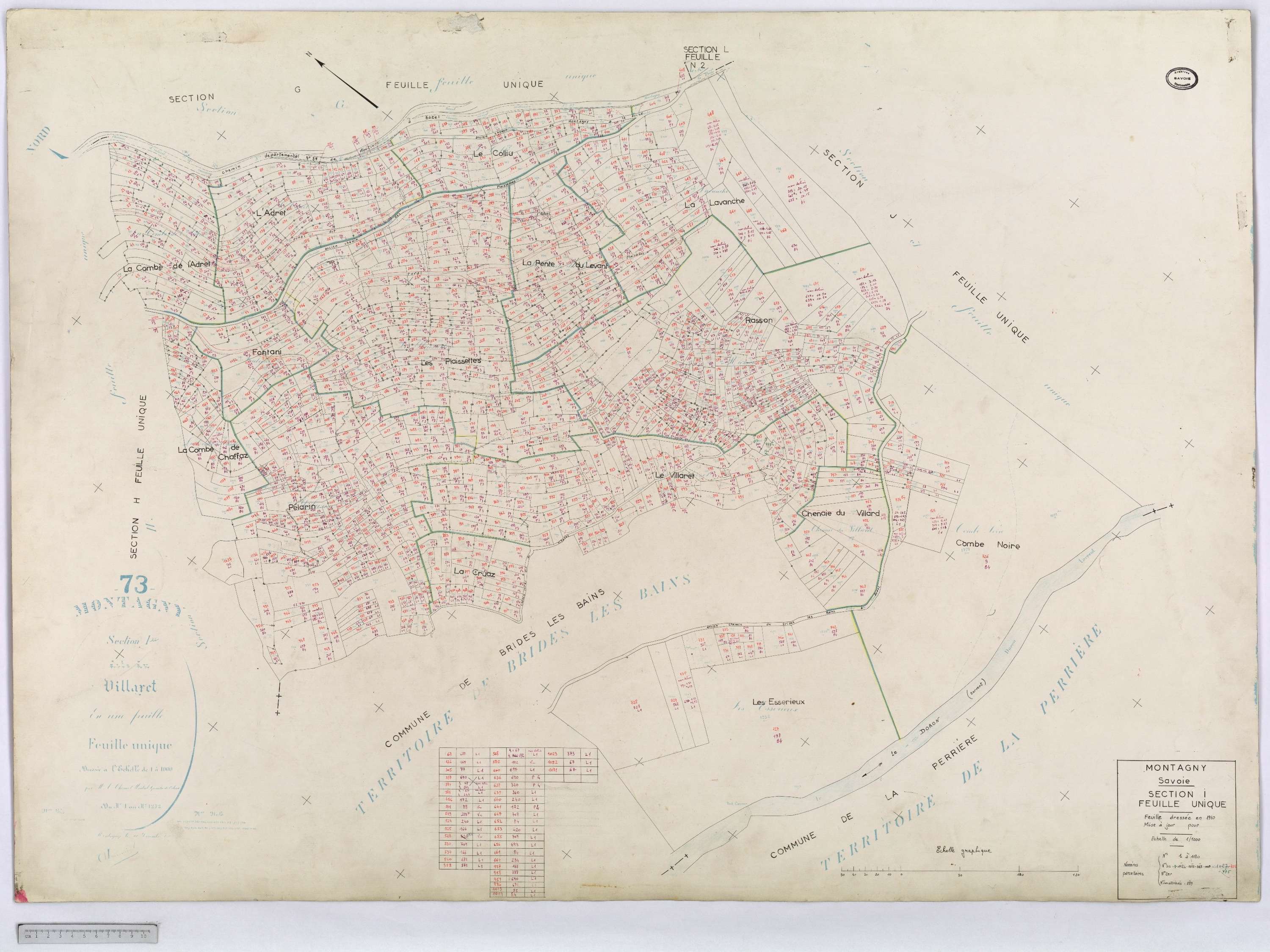 Montagny - Cadastre rénové (1964-1967).
