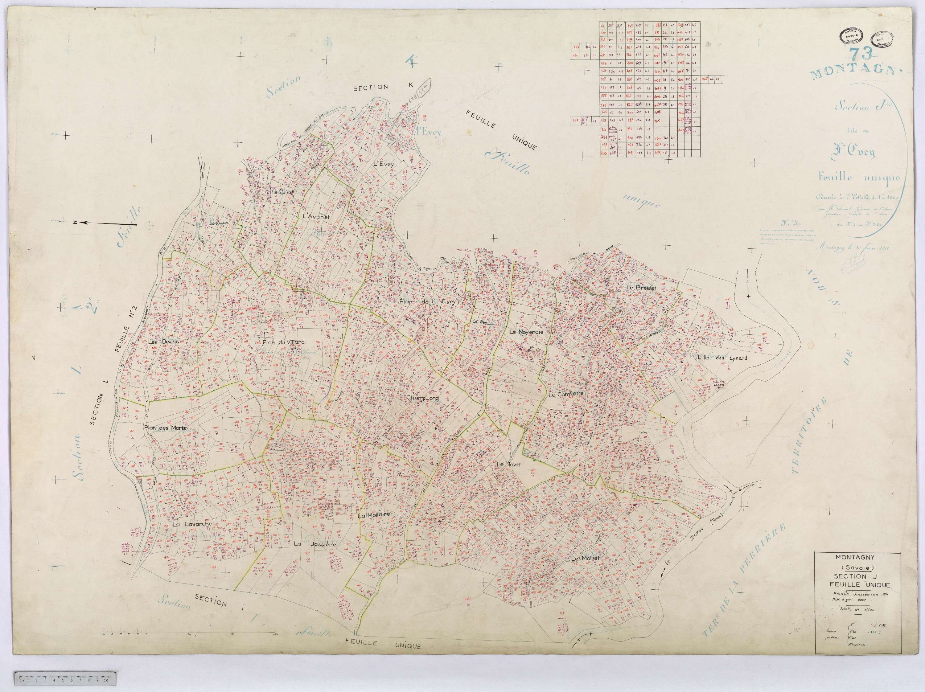 Montagny - Cadastre rénové (1964-1967).