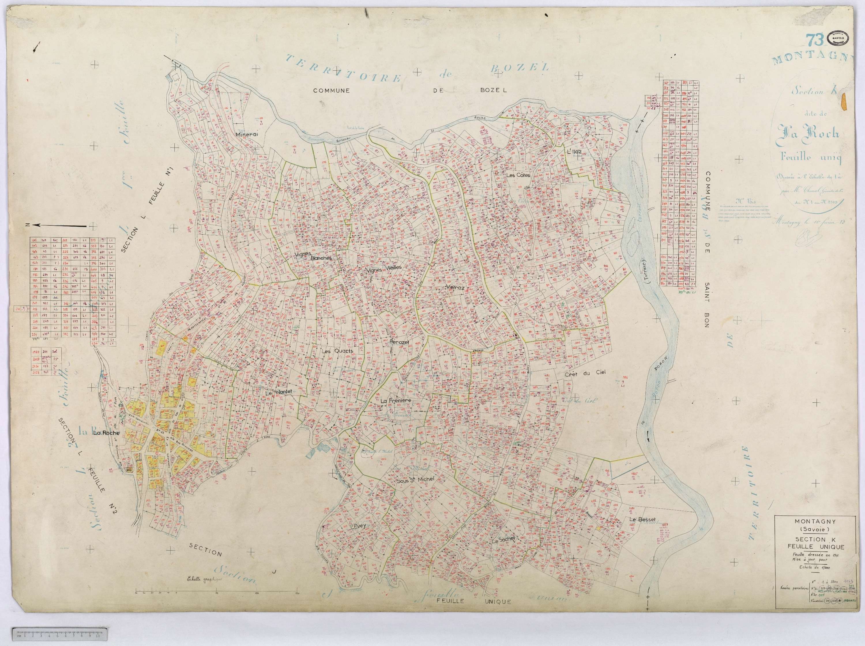 Montagny - Cadastre rénové (1964-1967).