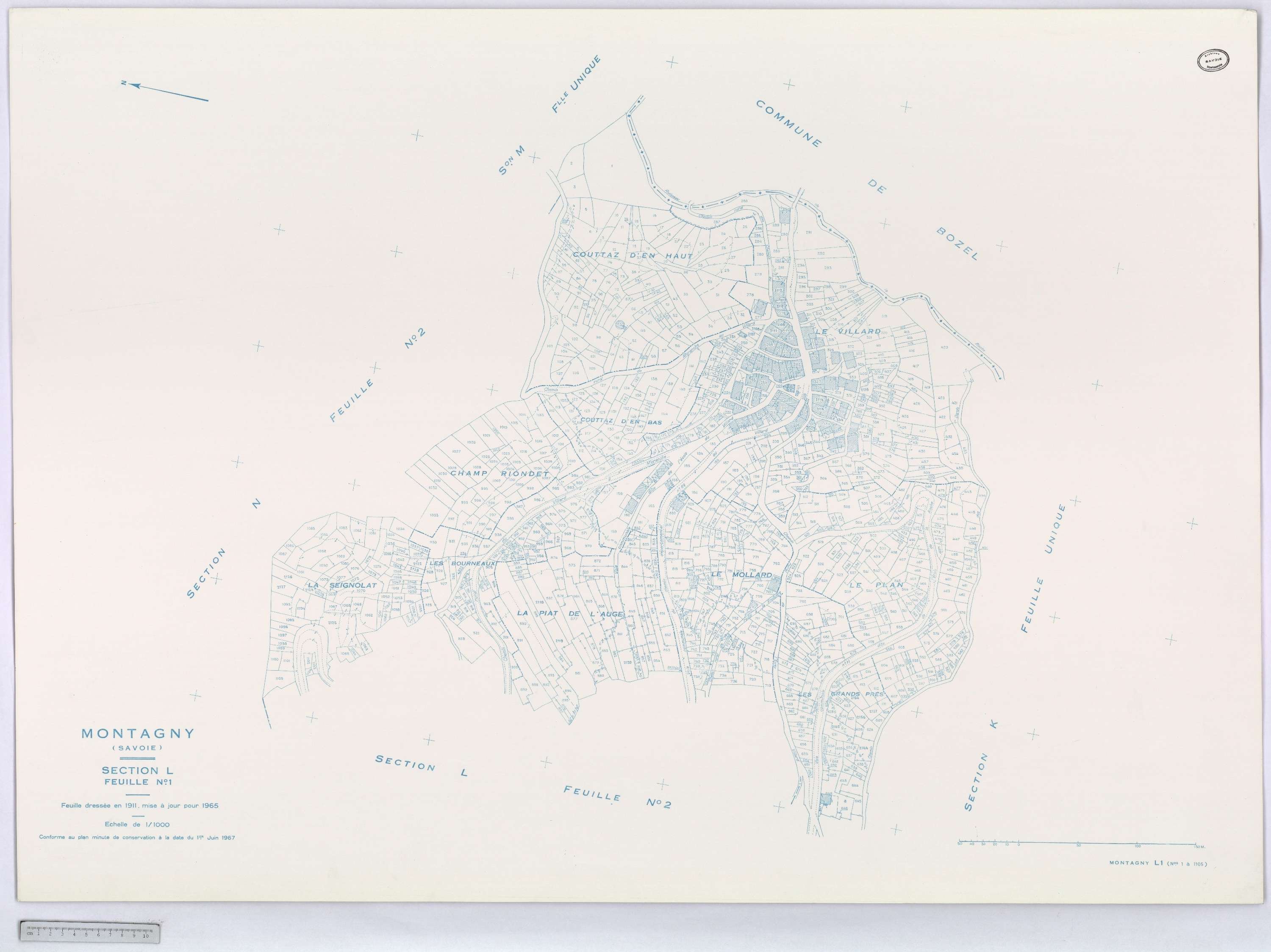 Montagny - Cadastre rénové (1964-1967).