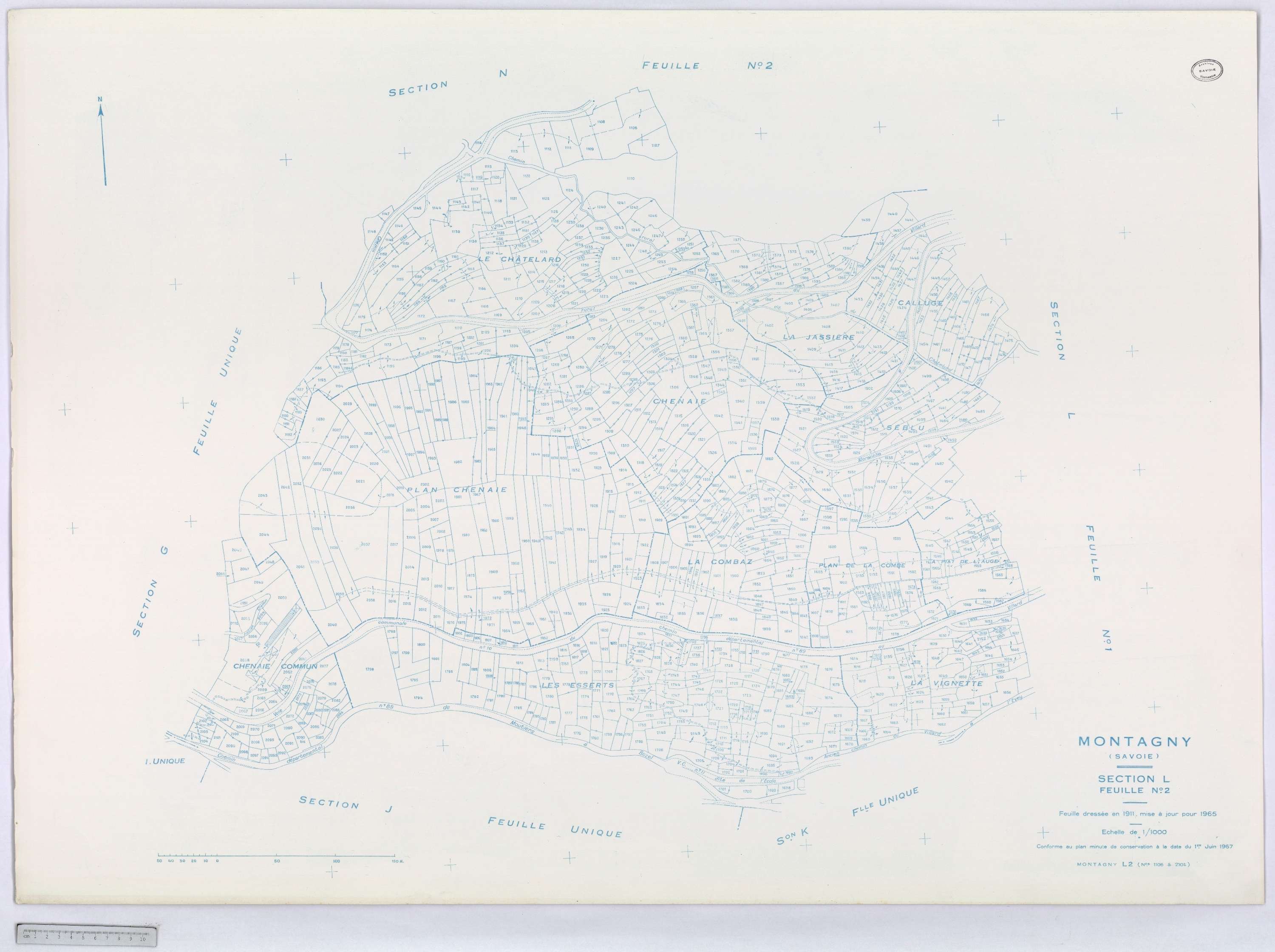 Montagny - Cadastre rénové (1964-1967).