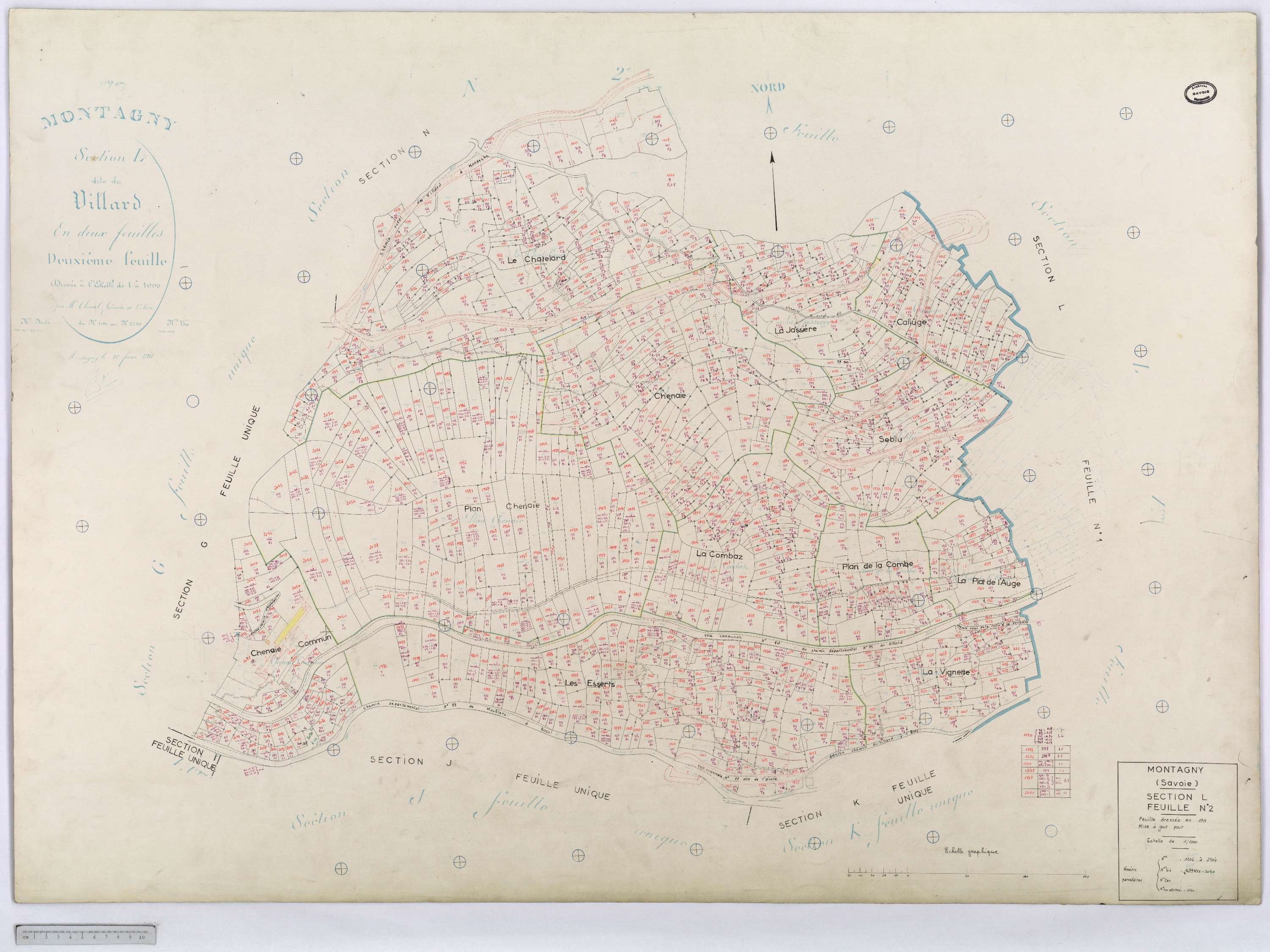 Montagny - Cadastre rénové (1964-1967).