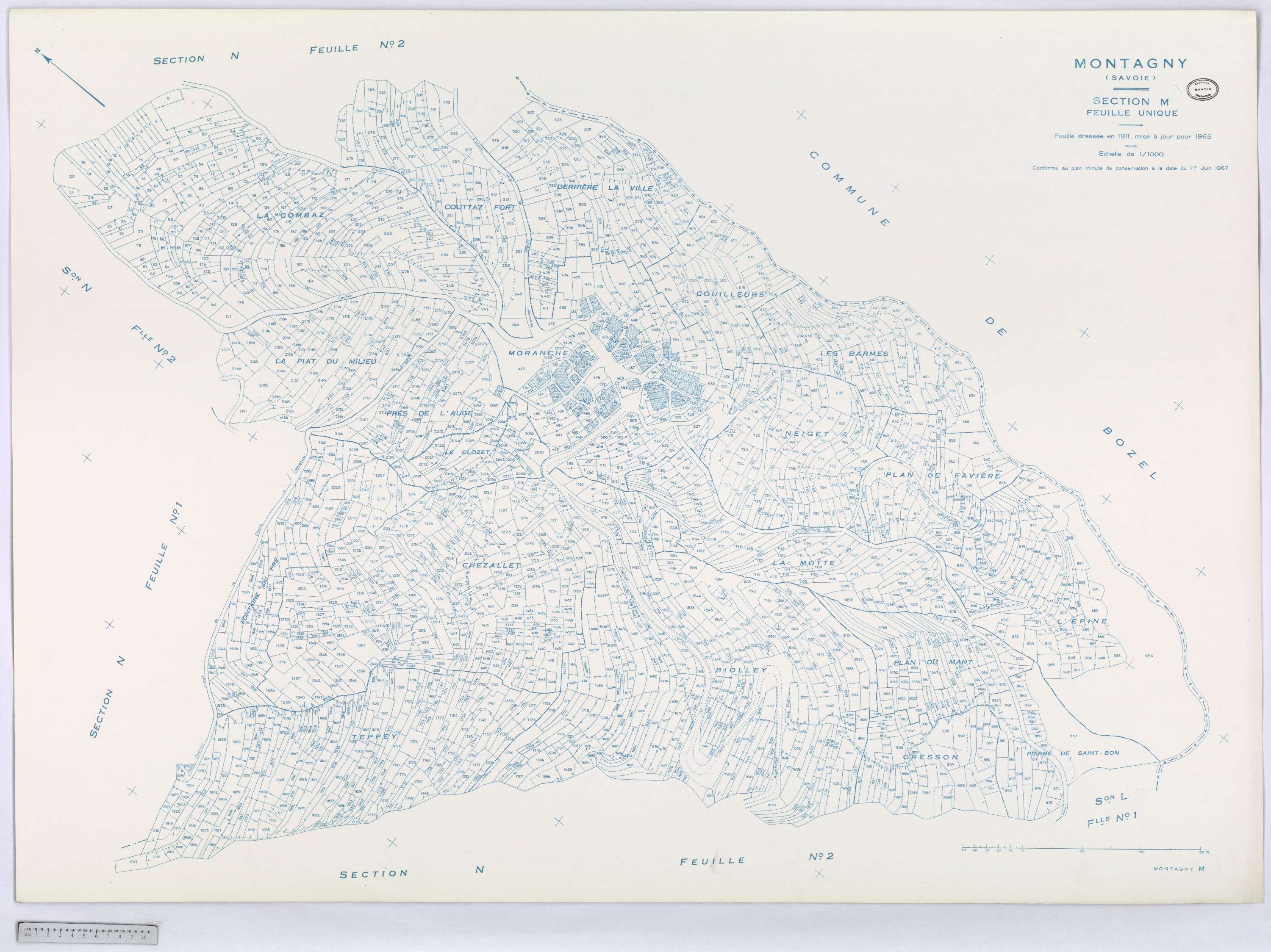 Montagny - Cadastre rénové (1964-1967).