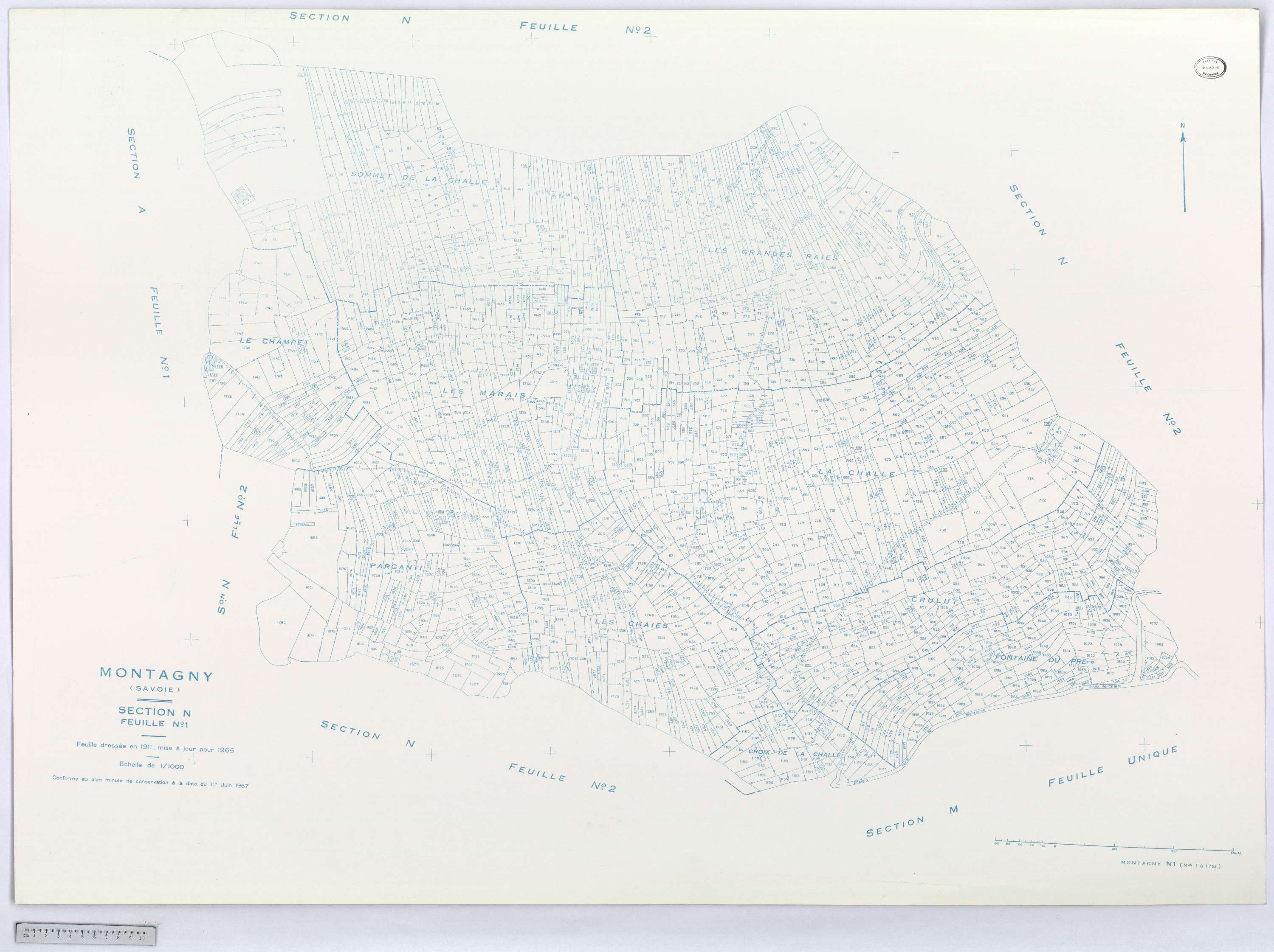 Montagny - Cadastre rénové (1964-1967).