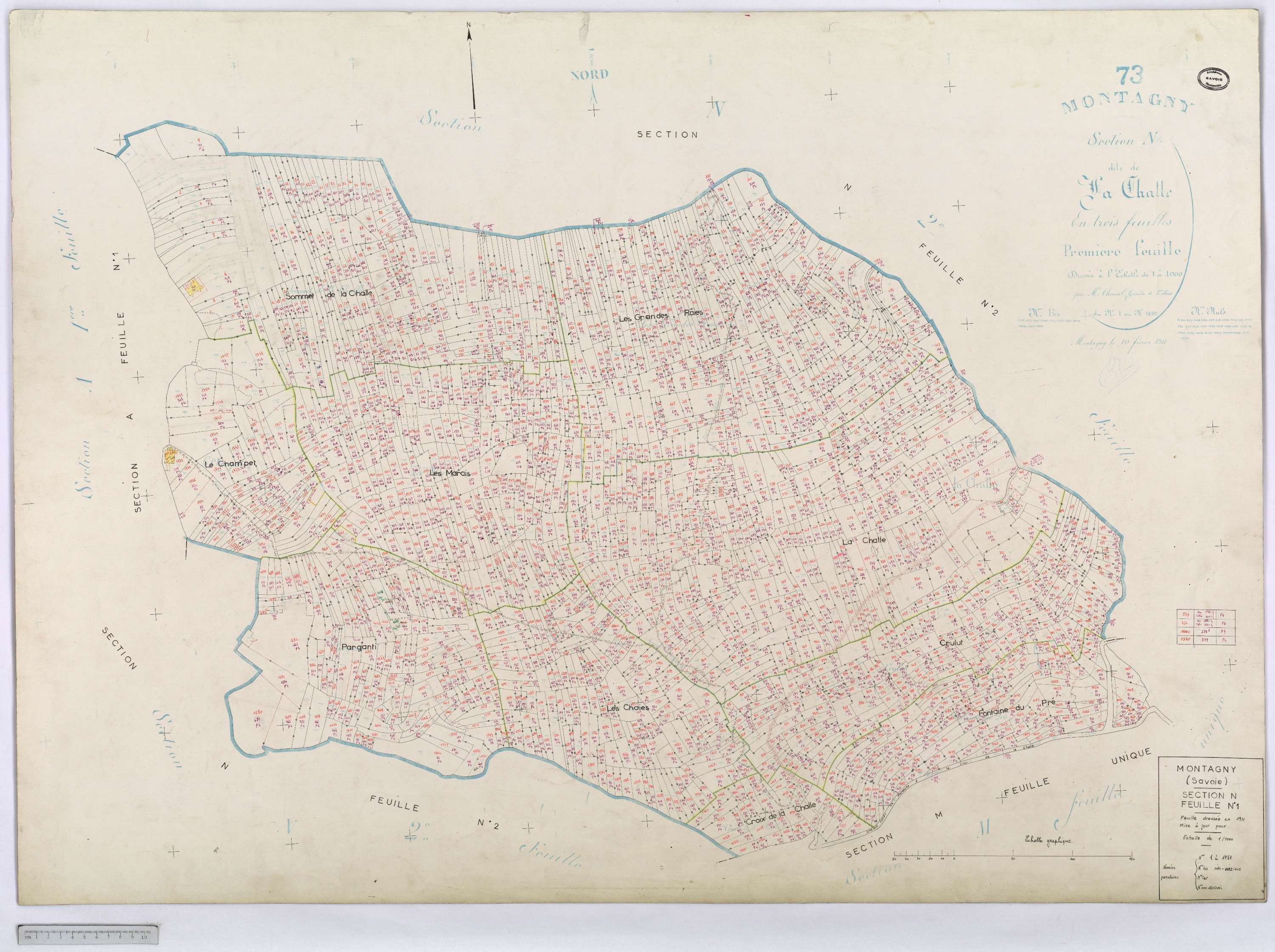 Montagny - Cadastre rénové (1964-1967).