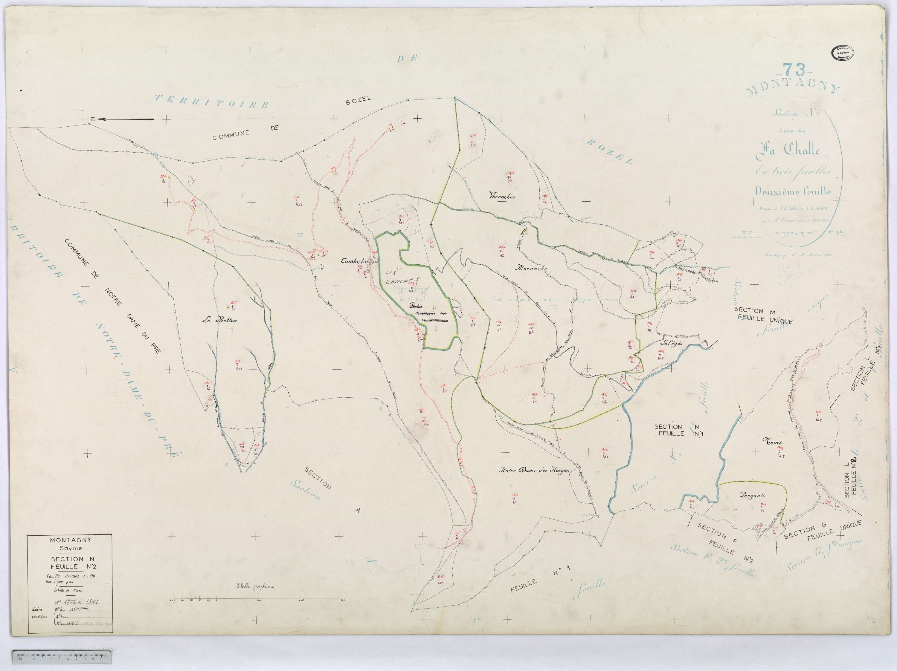 Montagny - Cadastre rénové (1964-1967).