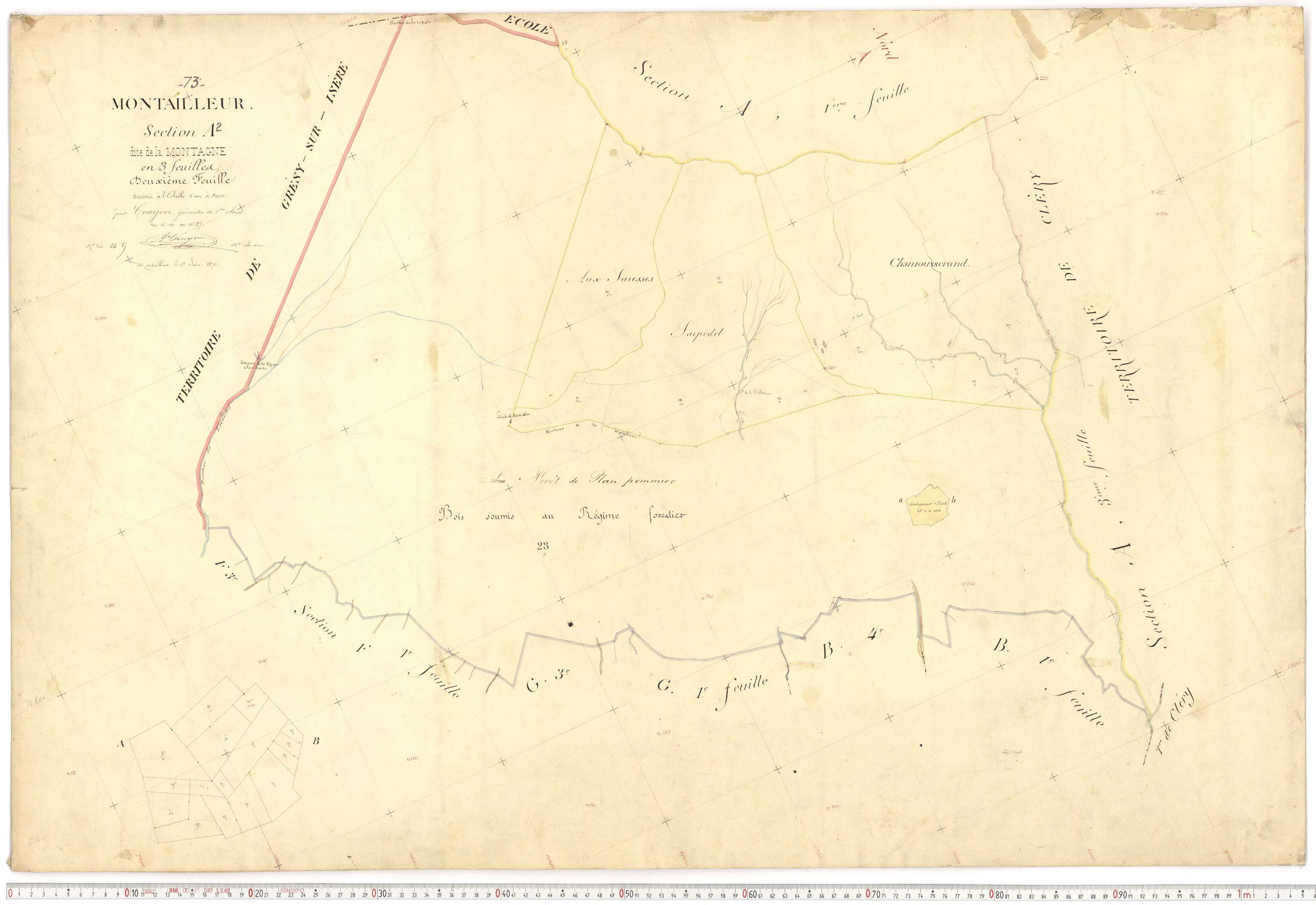 Montailleur - Plans cadastraux du premier cadastre français.