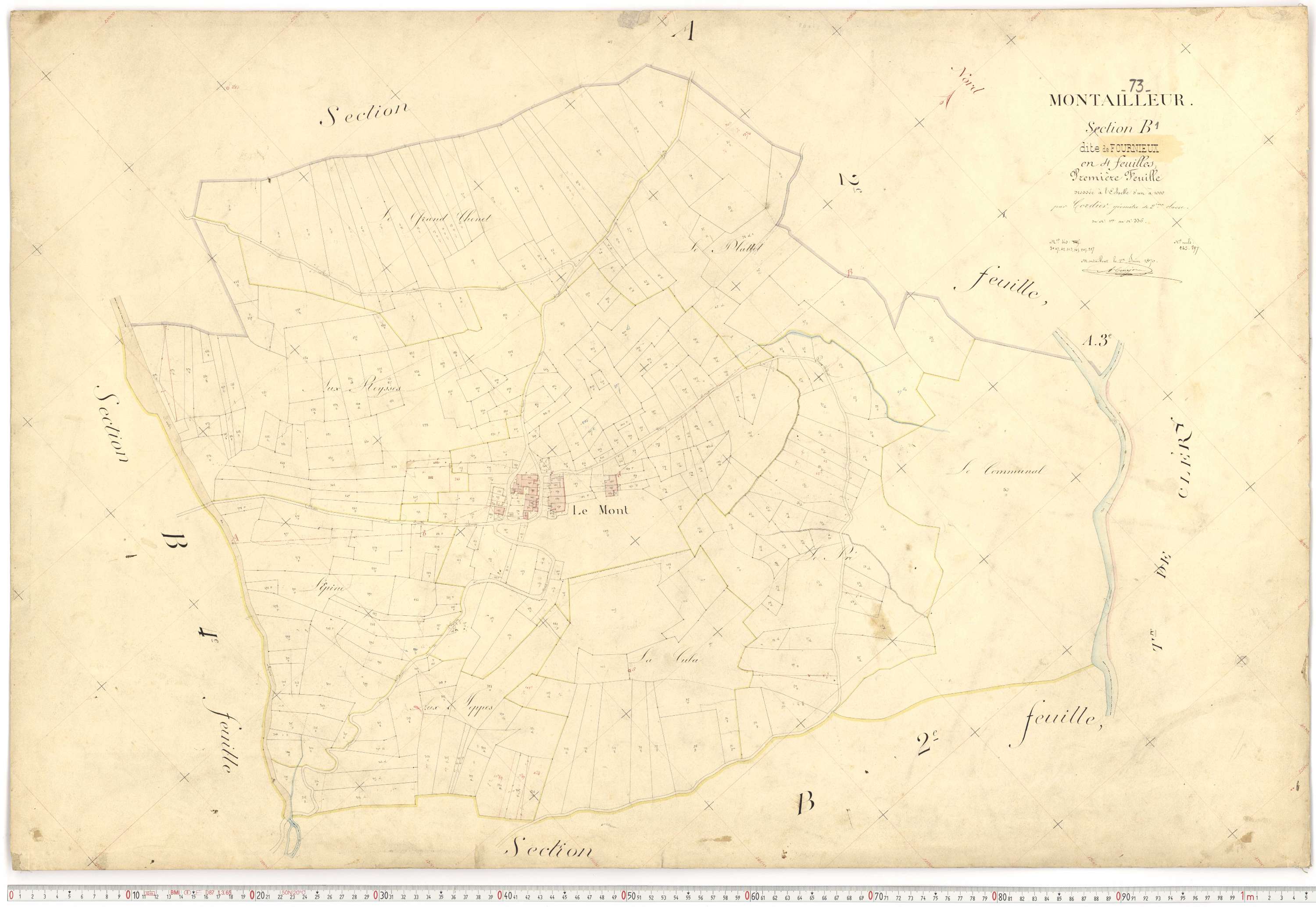 Montailleur - Plans cadastraux du premier cadastre français.