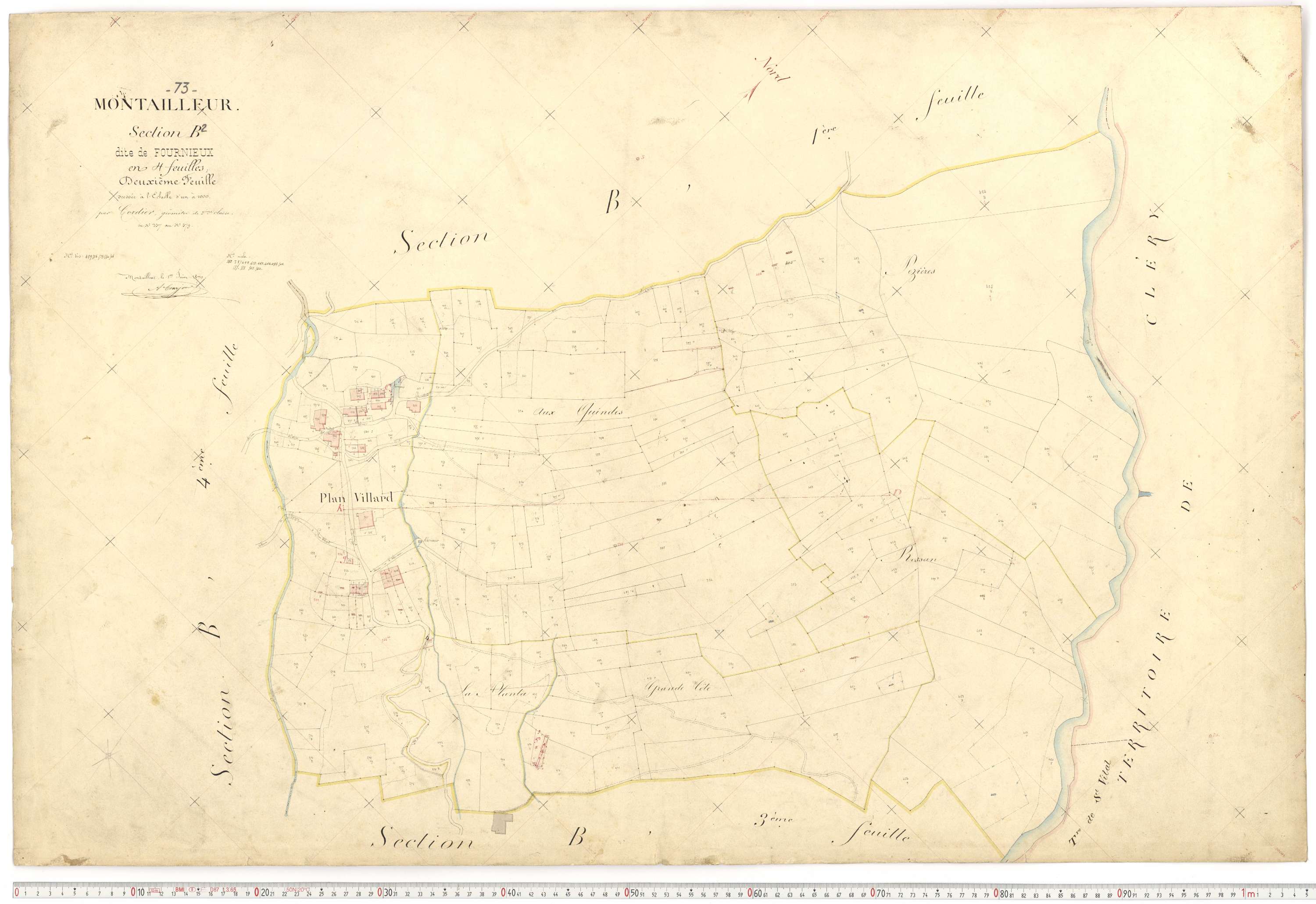Montailleur - Plans cadastraux du premier cadastre français.