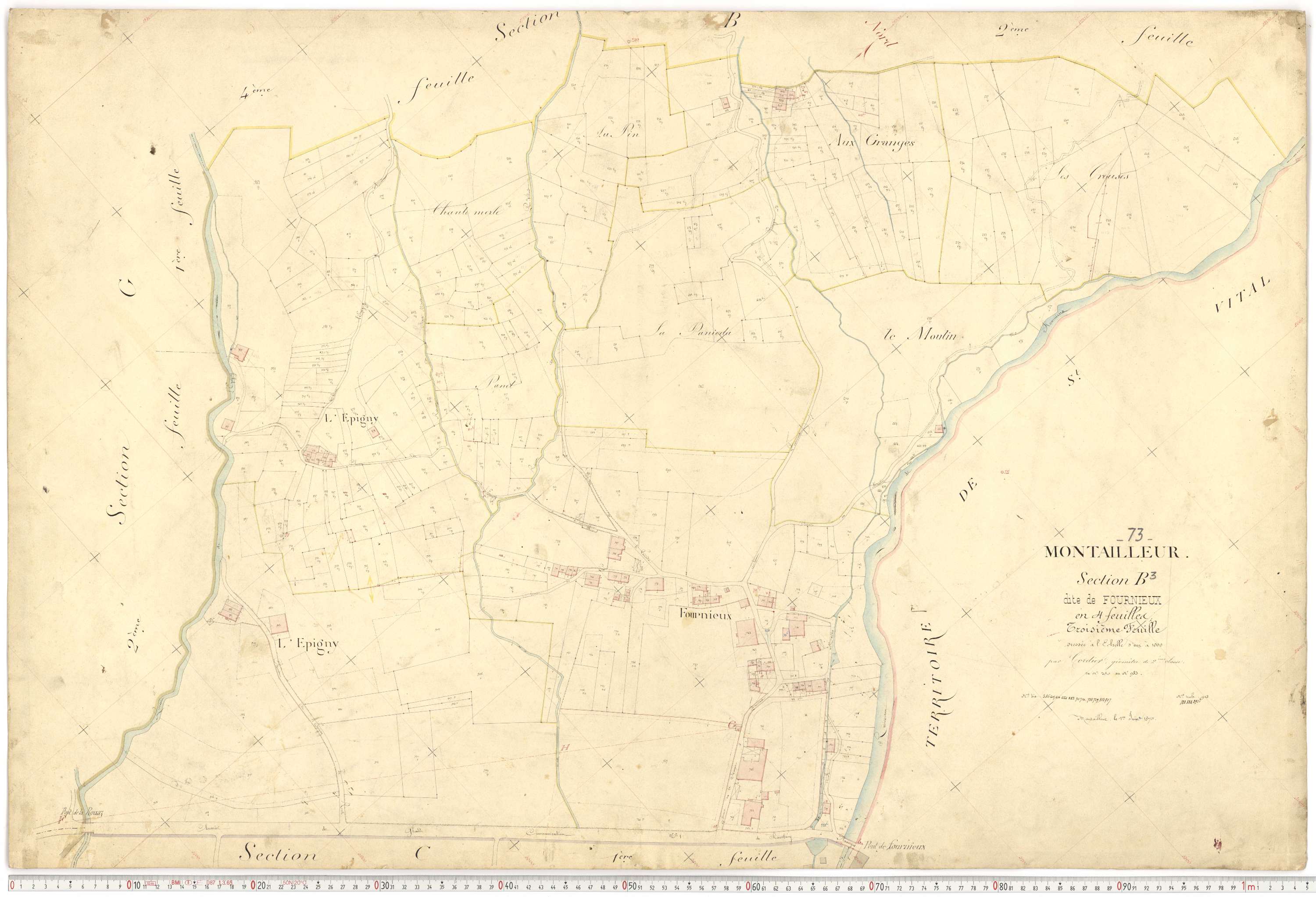 Montailleur - Plans cadastraux du premier cadastre français.