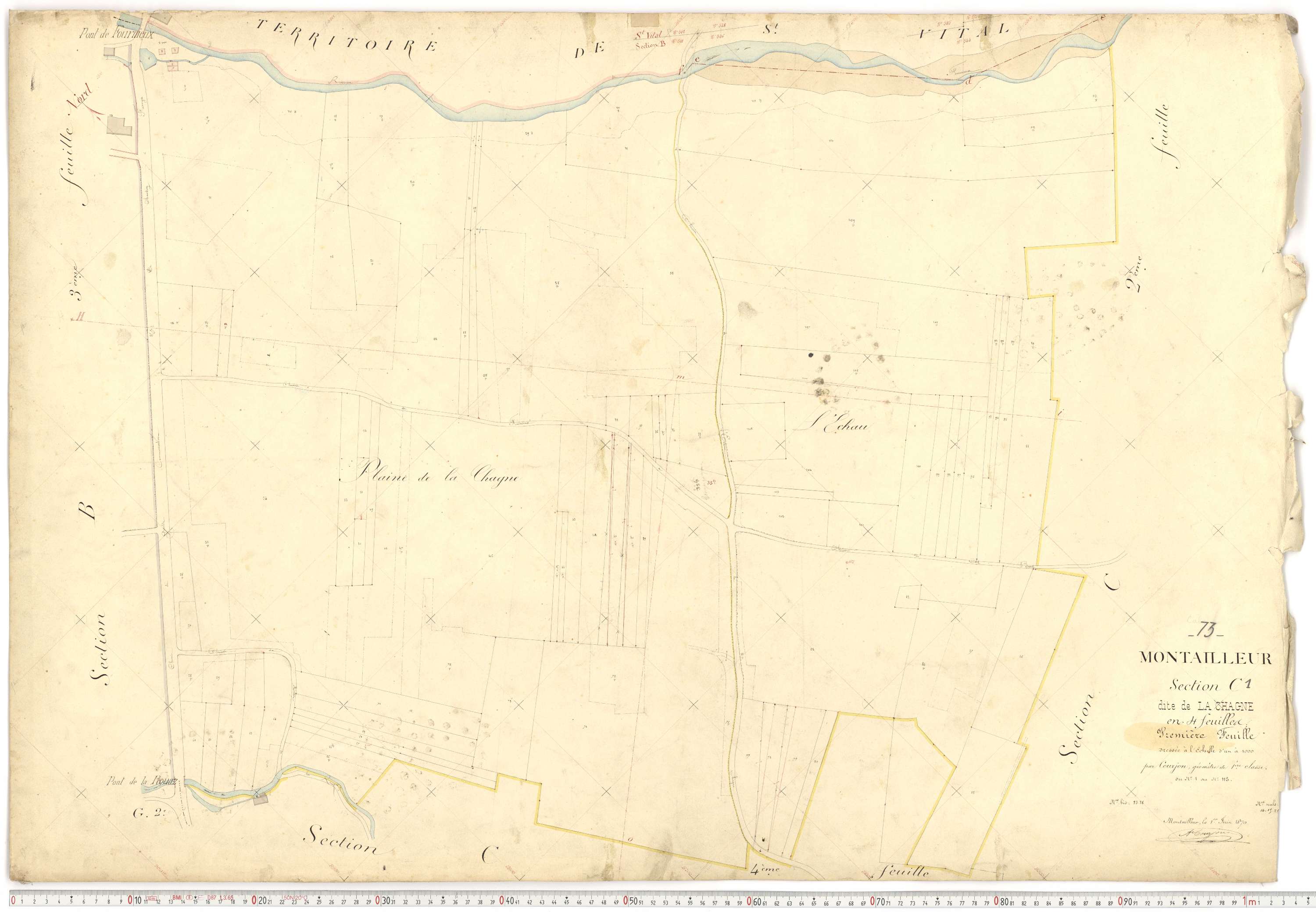 Montailleur - Plans cadastraux du premier cadastre français.
