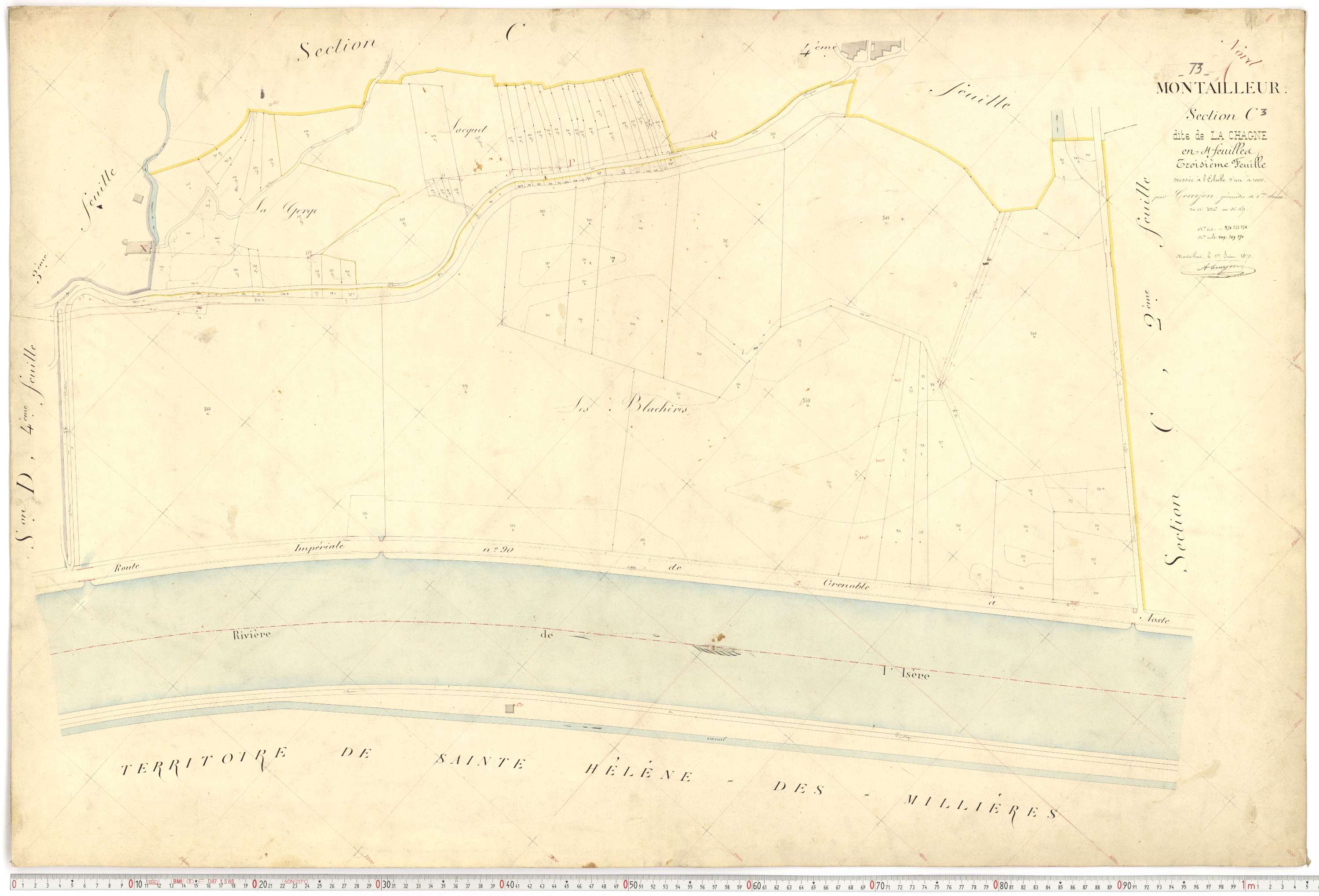 Montailleur - Plans cadastraux du premier cadastre français.