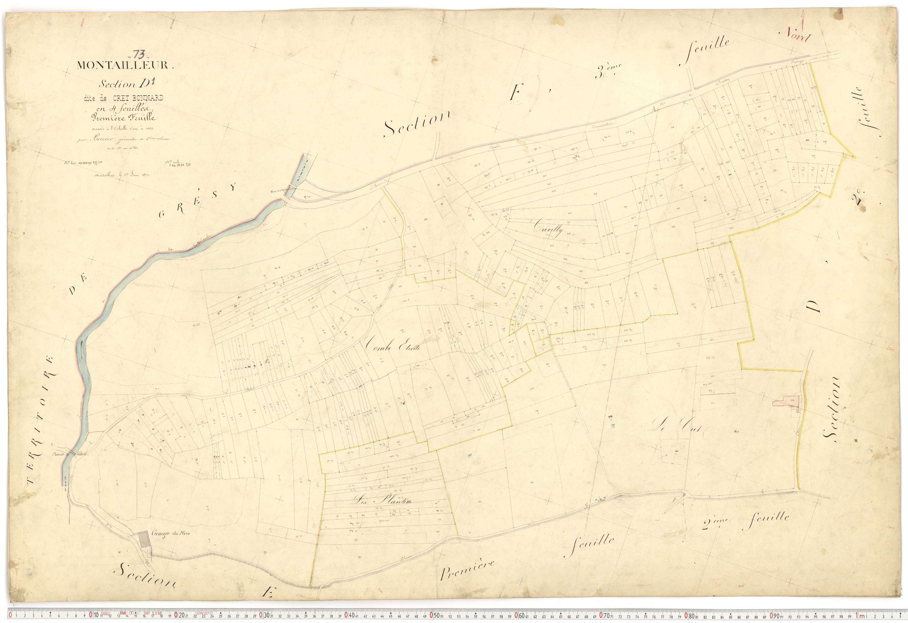 Montailleur - Plans cadastraux du premier cadastre français.