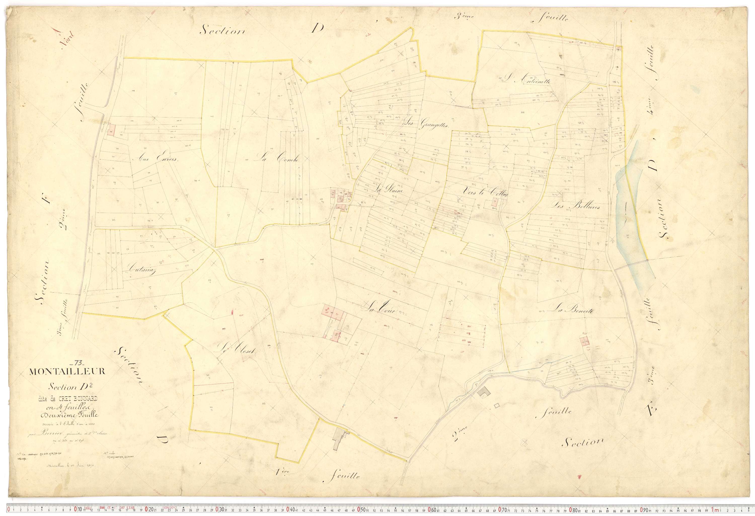Montailleur - Plans cadastraux du premier cadastre français.
