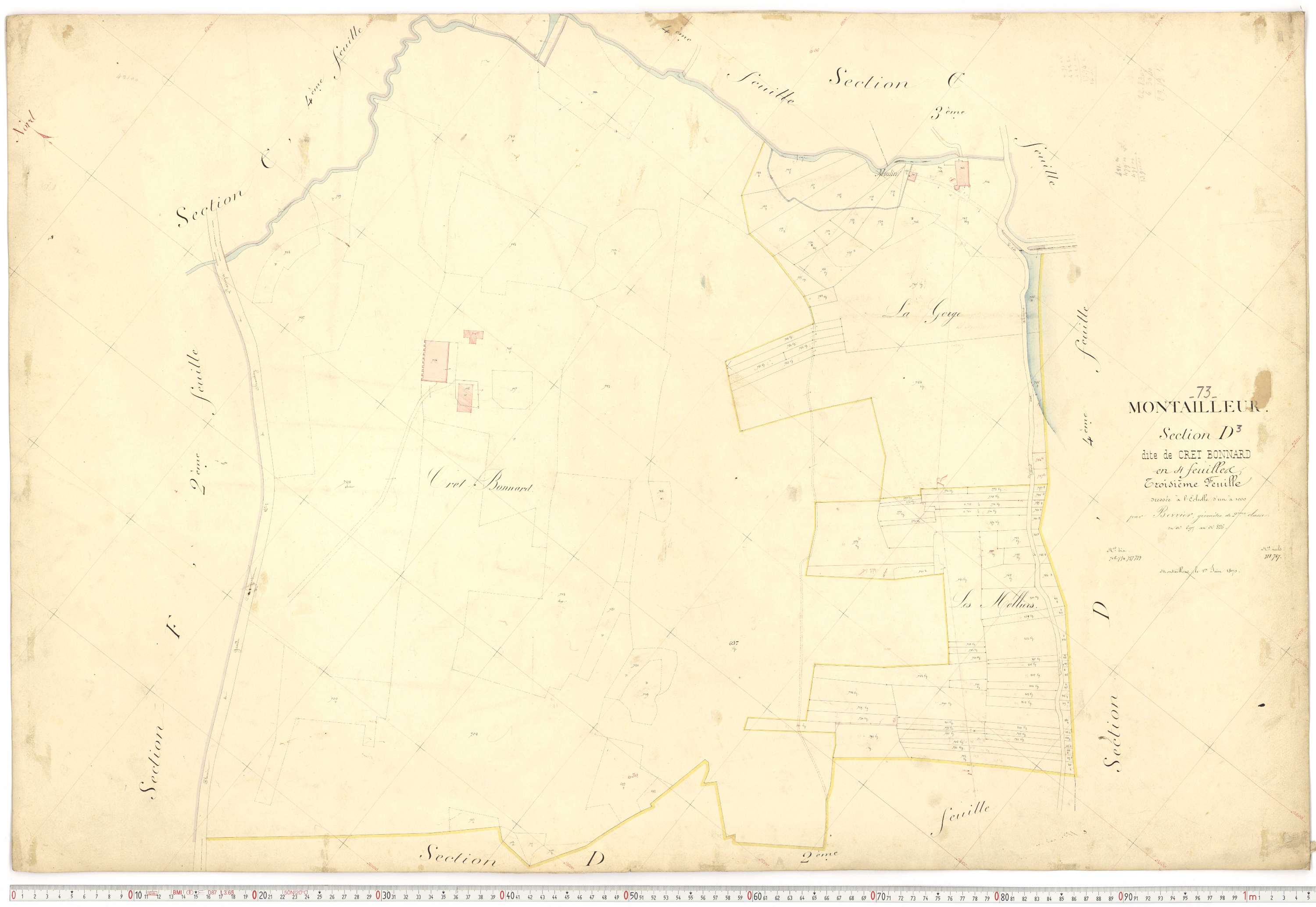 Montailleur - Plans cadastraux du premier cadastre français.