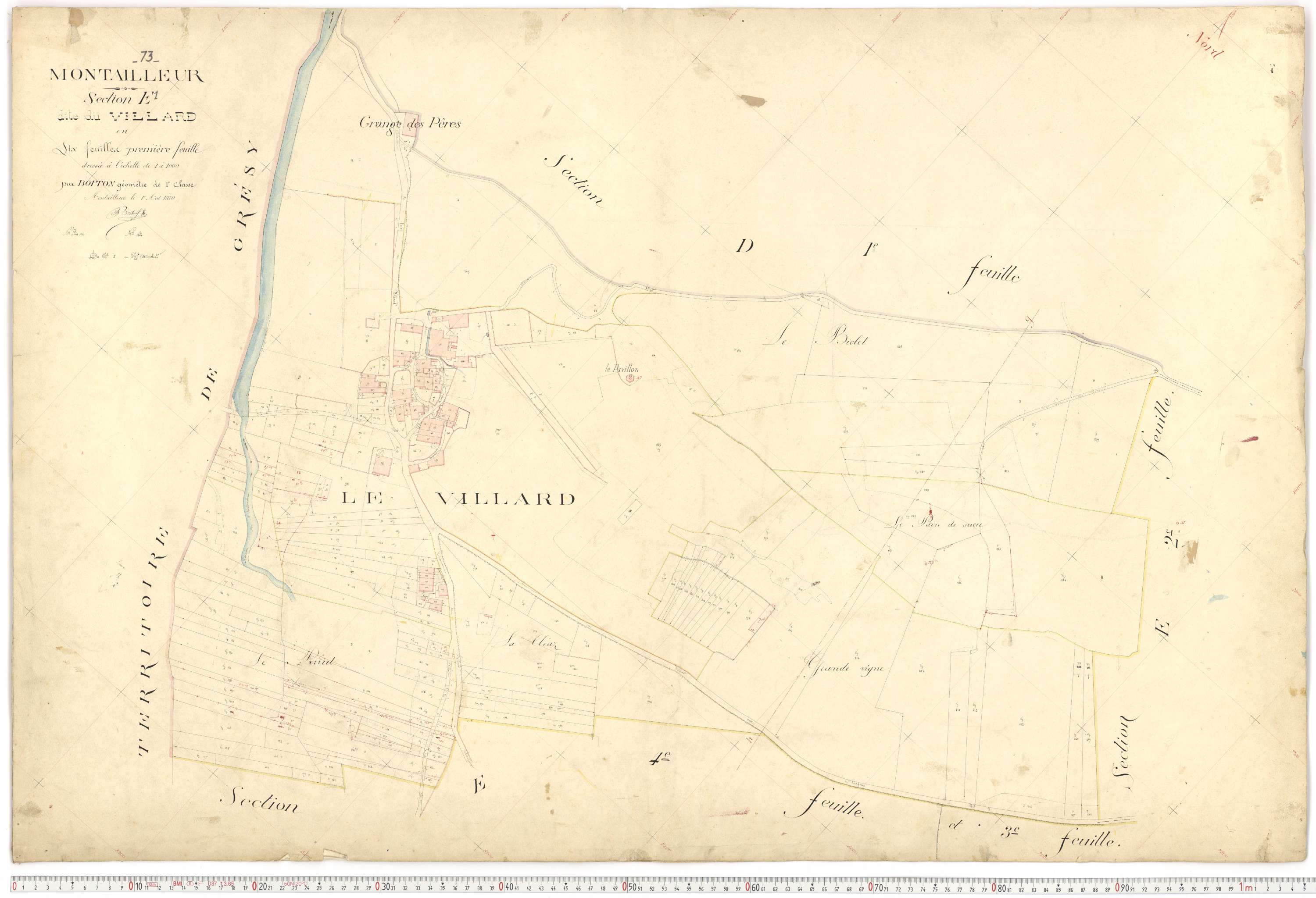 Montailleur - Plans cadastraux du premier cadastre français.