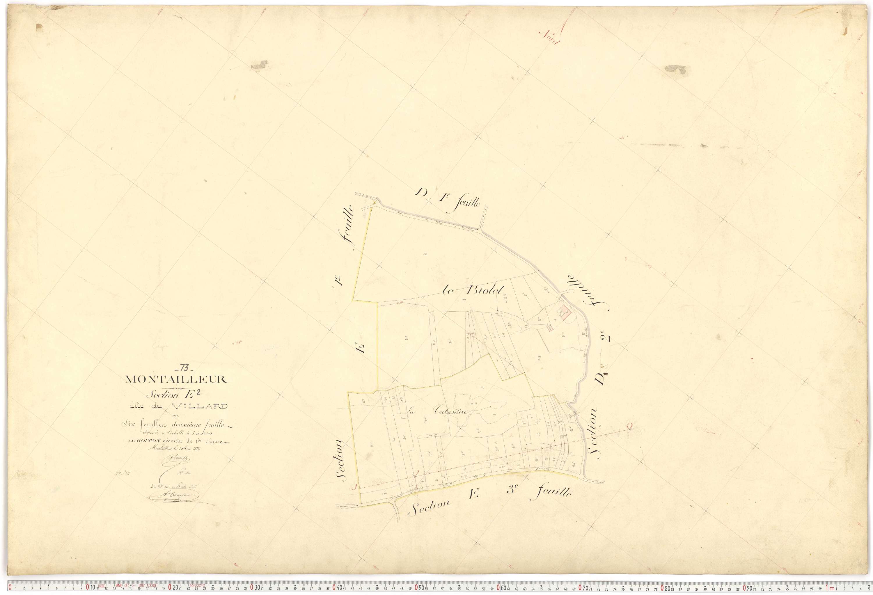 Montailleur - Plans cadastraux du premier cadastre français.