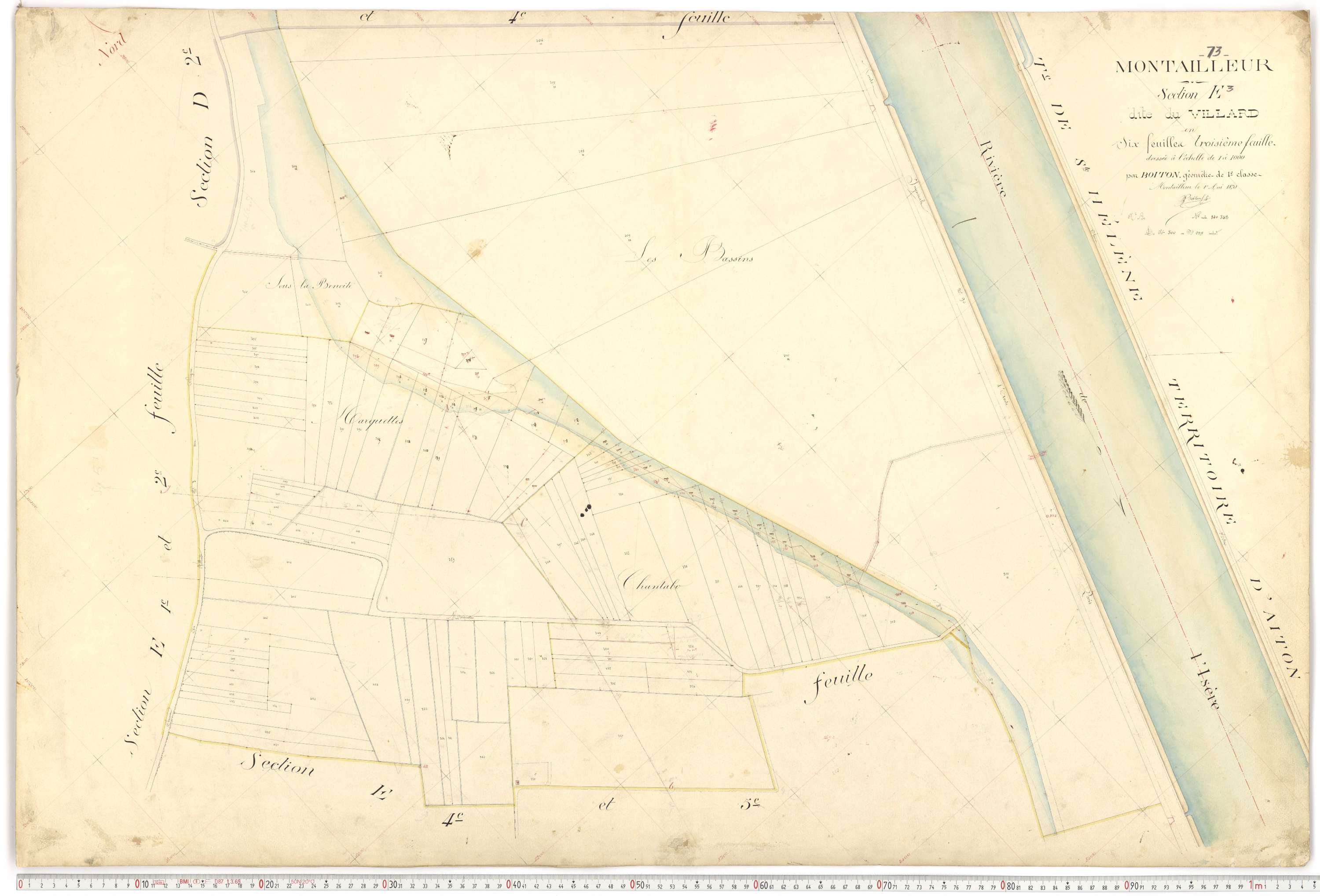 Montailleur - Plans cadastraux du premier cadastre français.
