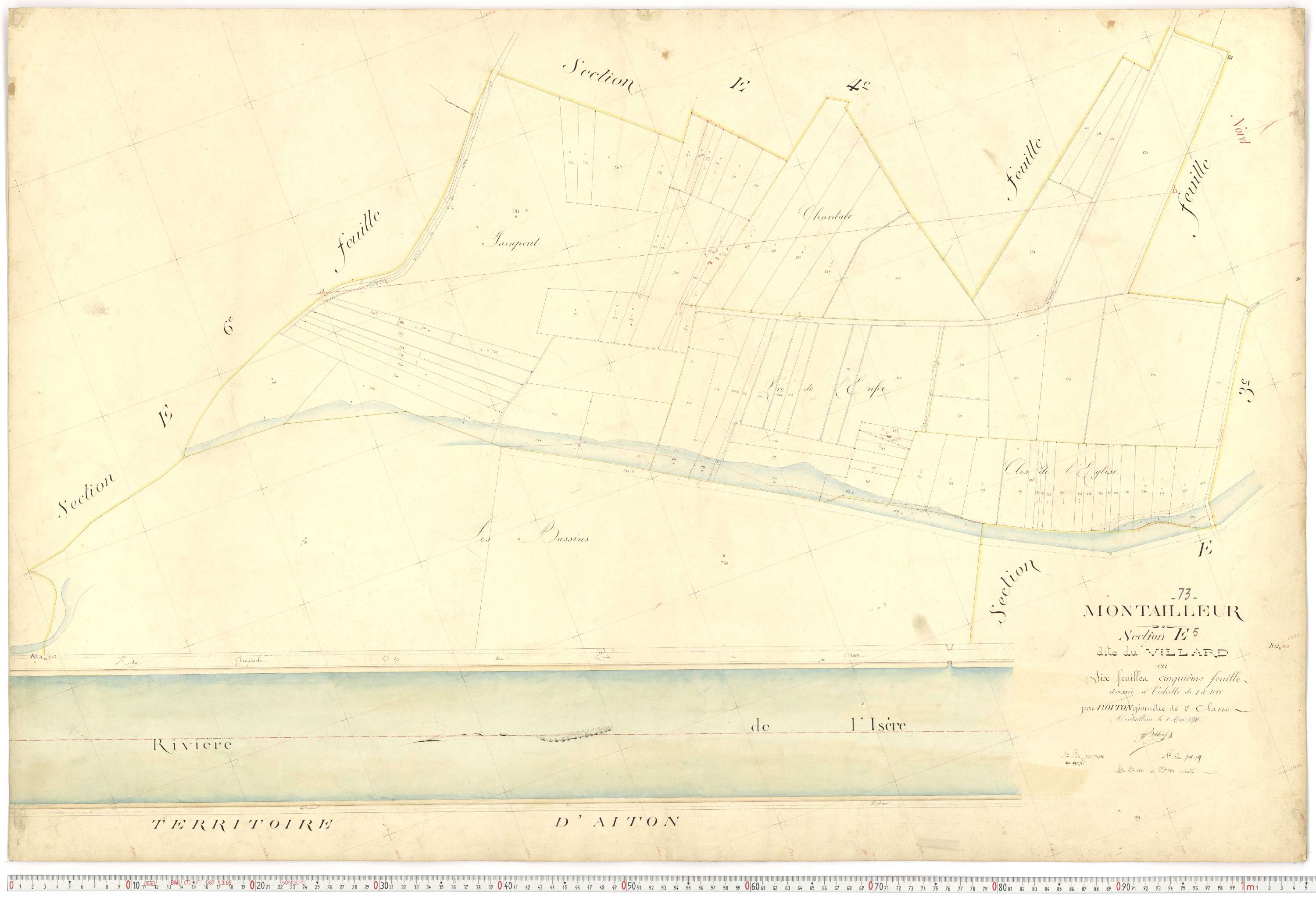 Montailleur - Plans cadastraux du premier cadastre français.