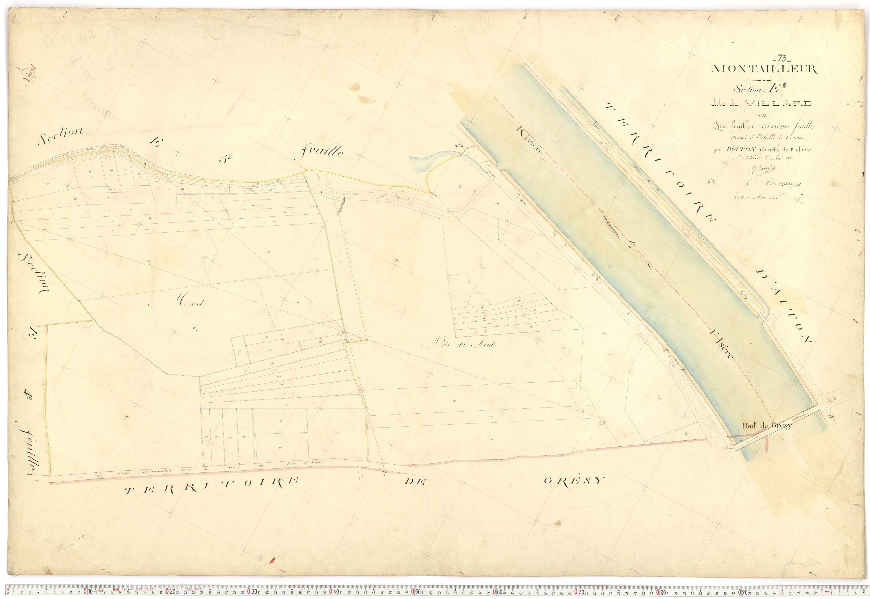 Montailleur - Plans cadastraux du premier cadastre français.