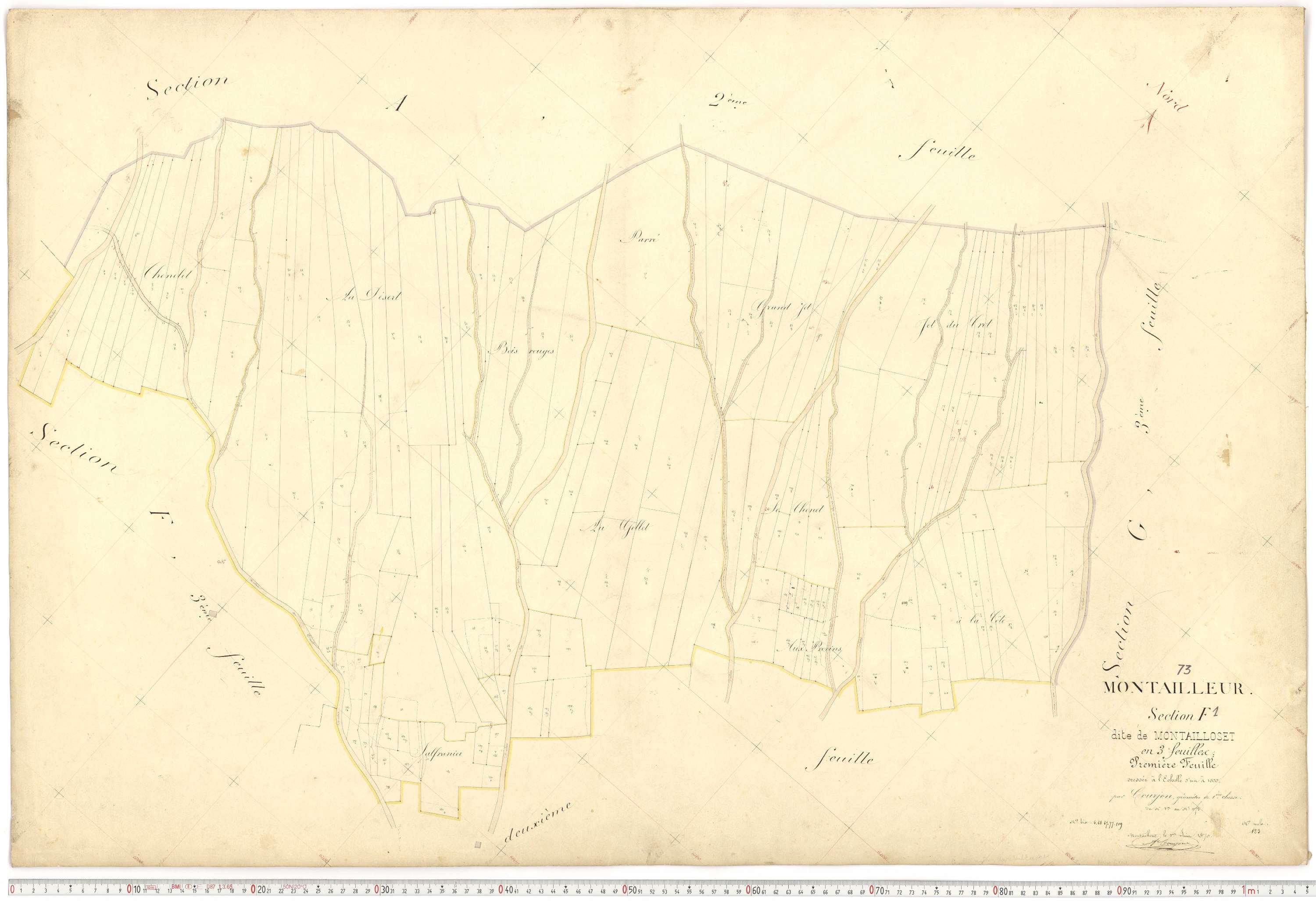 Montailleur - Plans cadastraux du premier cadastre français.