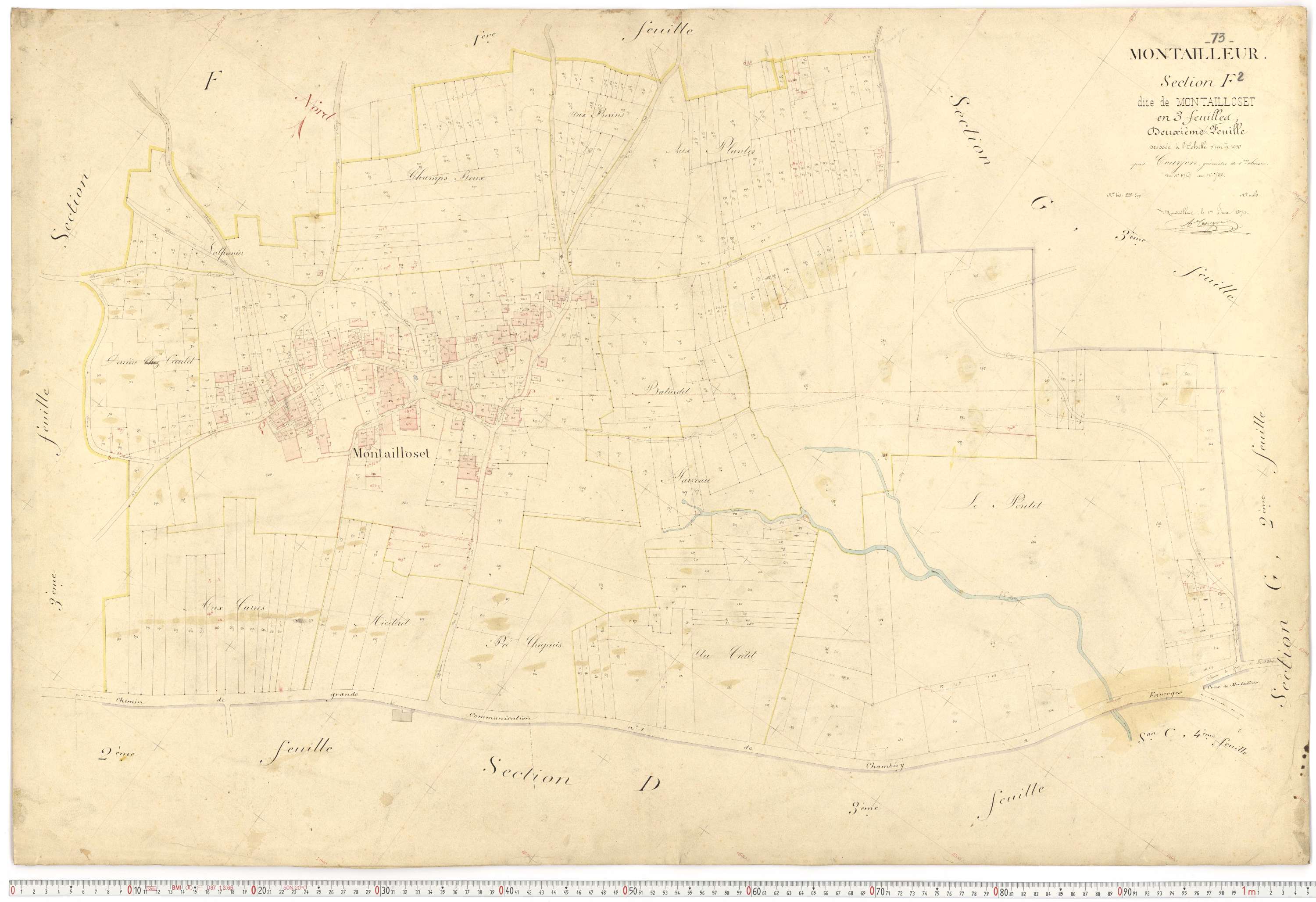 Montailleur - Plans cadastraux du premier cadastre français.