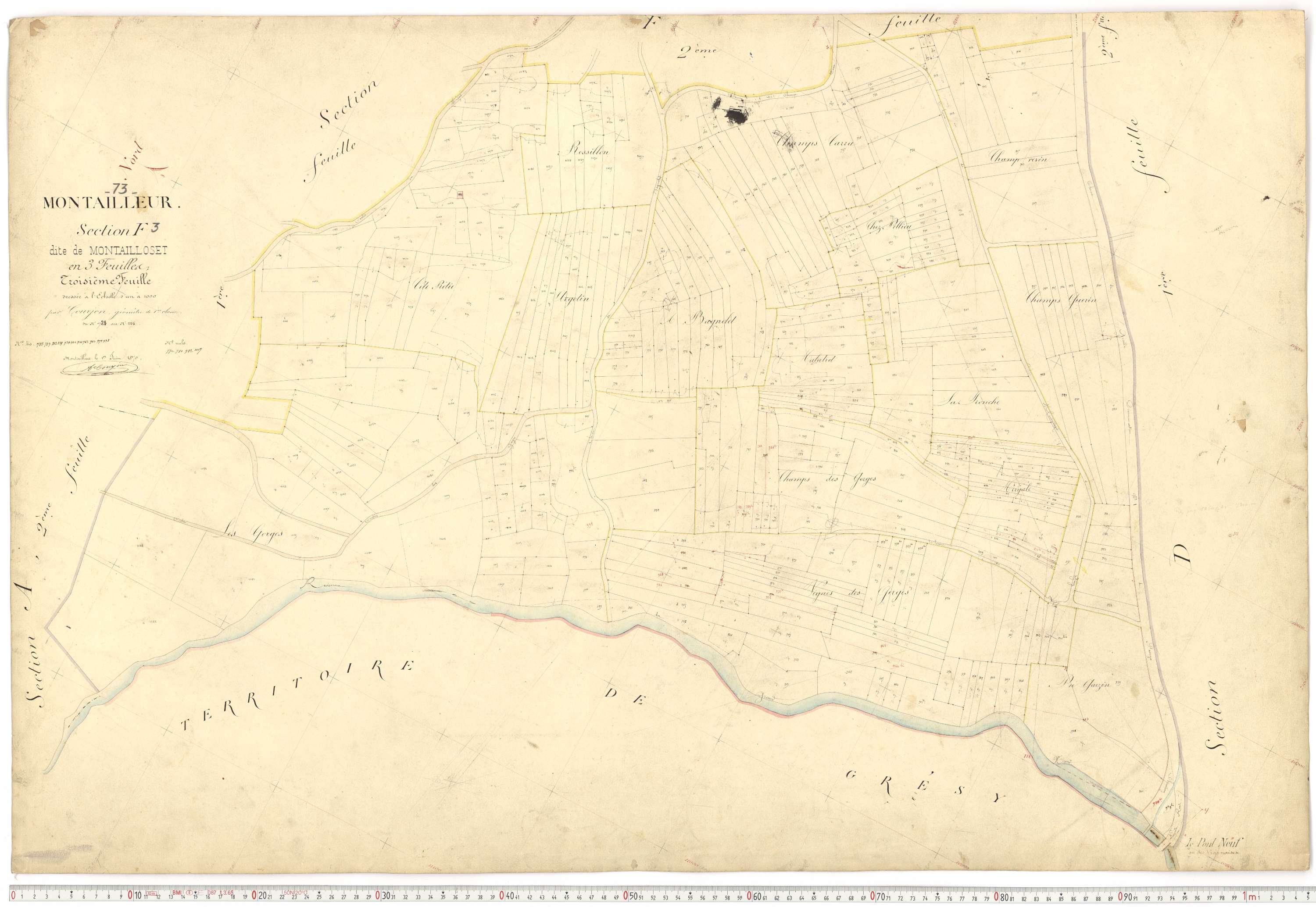 Montailleur - Plans cadastraux du premier cadastre français.
