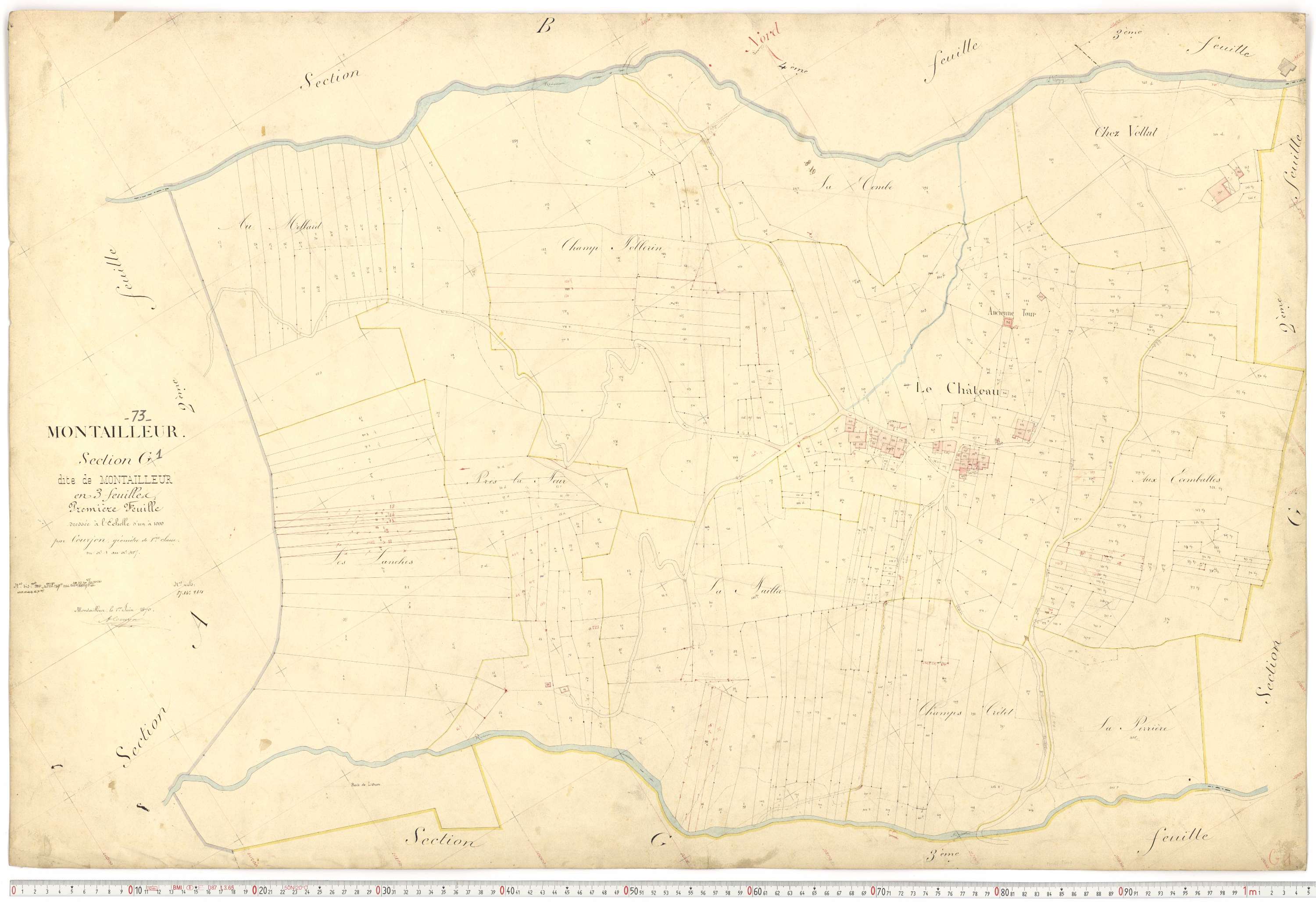 Montailleur - Plans cadastraux du premier cadastre français.