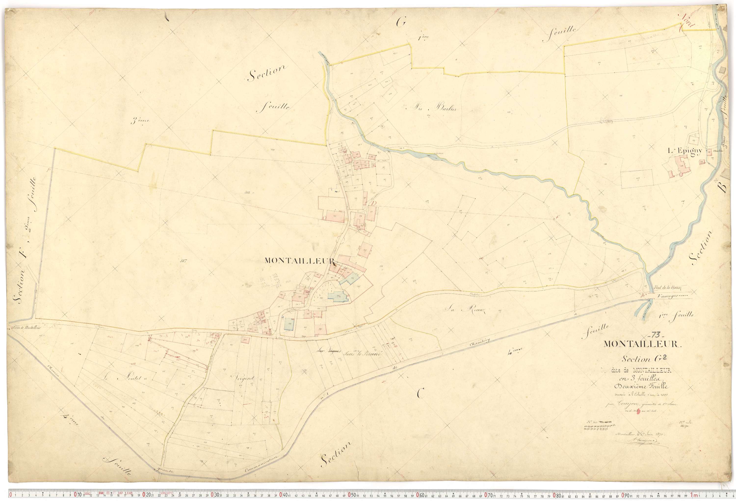 Montailleur - Plans cadastraux du premier cadastre français.