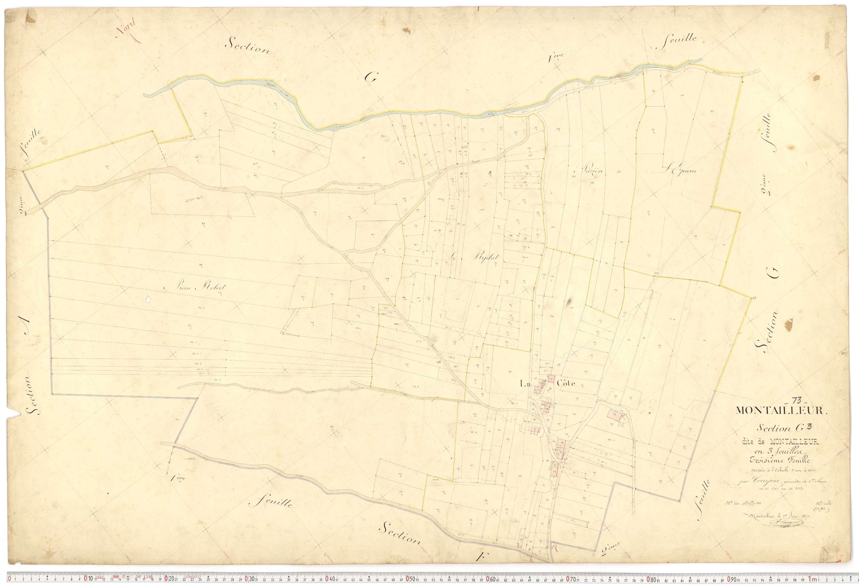 Montailleur - Plans cadastraux du premier cadastre français.