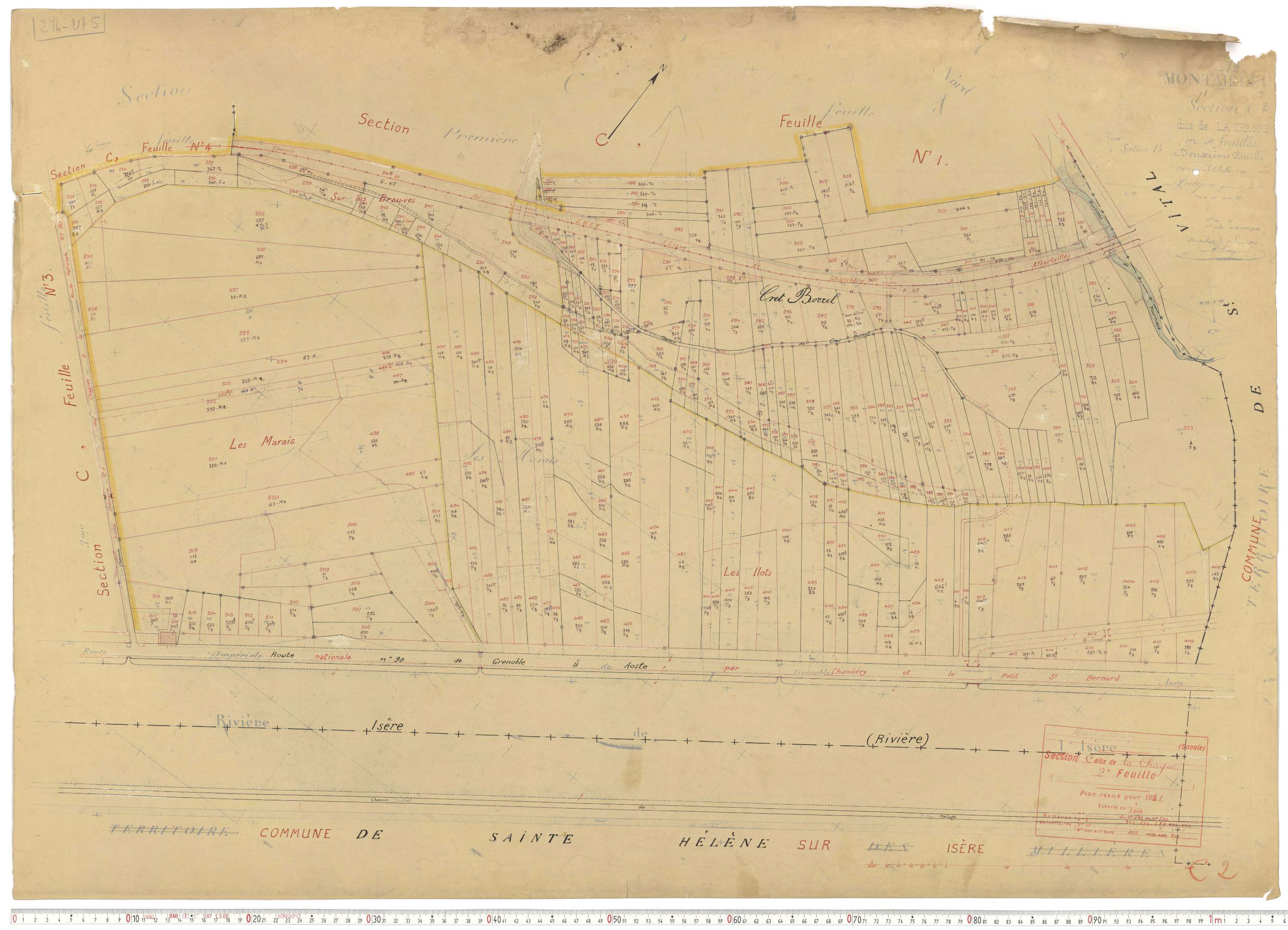Montailleur - Plans cadastraux du cadastre rénové.