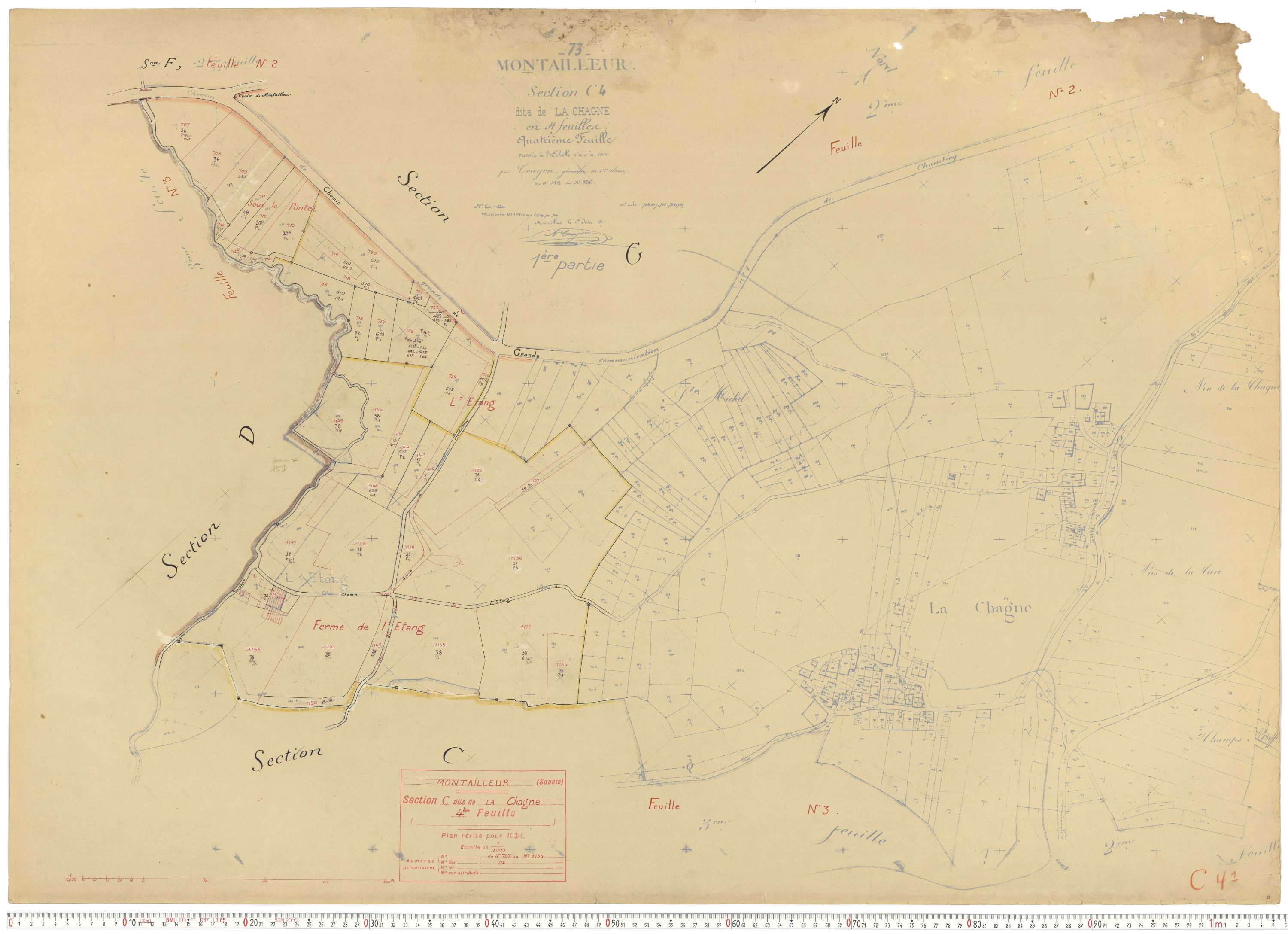 Montailleur - Plans cadastraux du cadastre rénové.