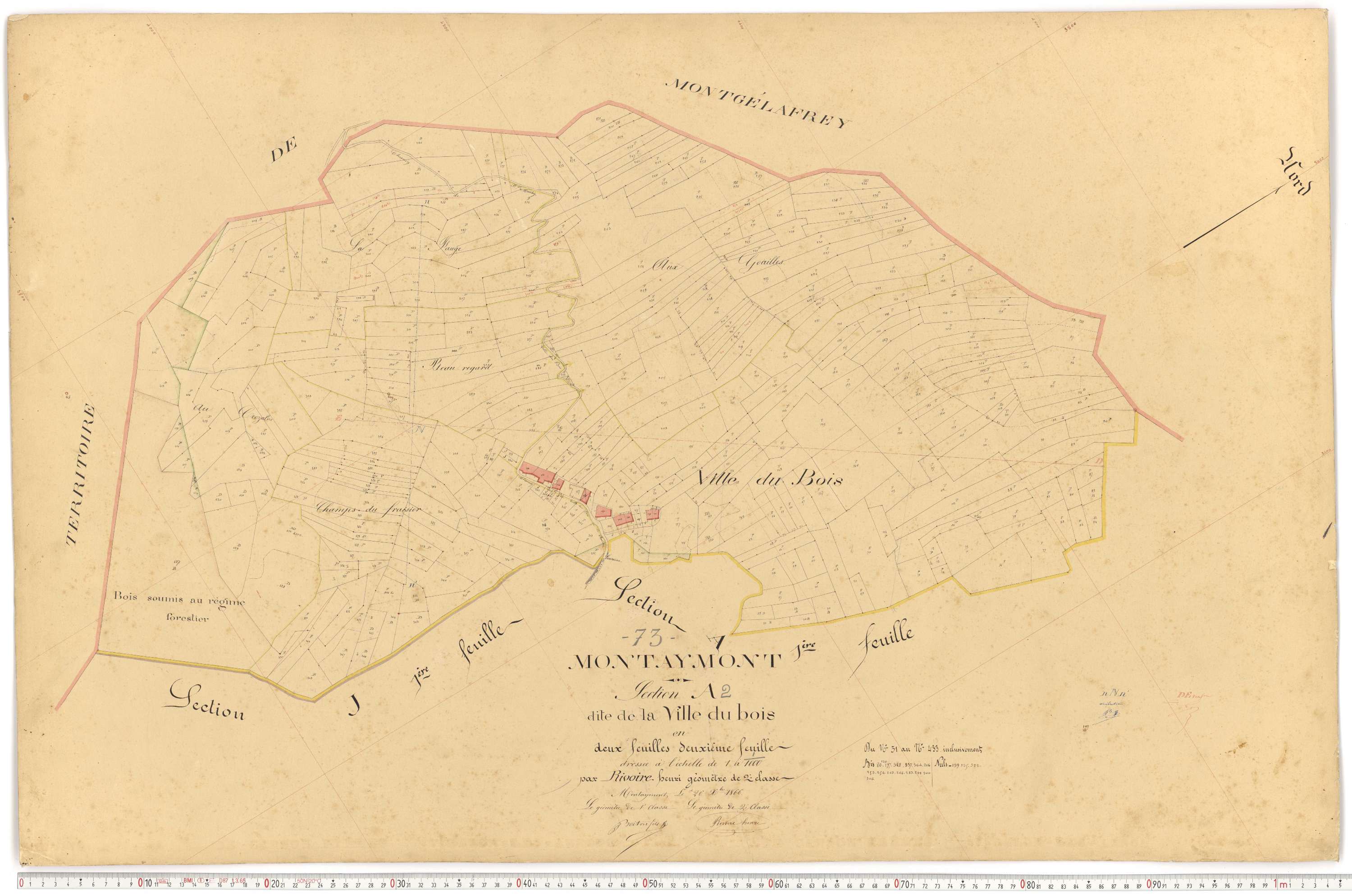 Montaimont - Plans cadastraux du premier cadastre français.