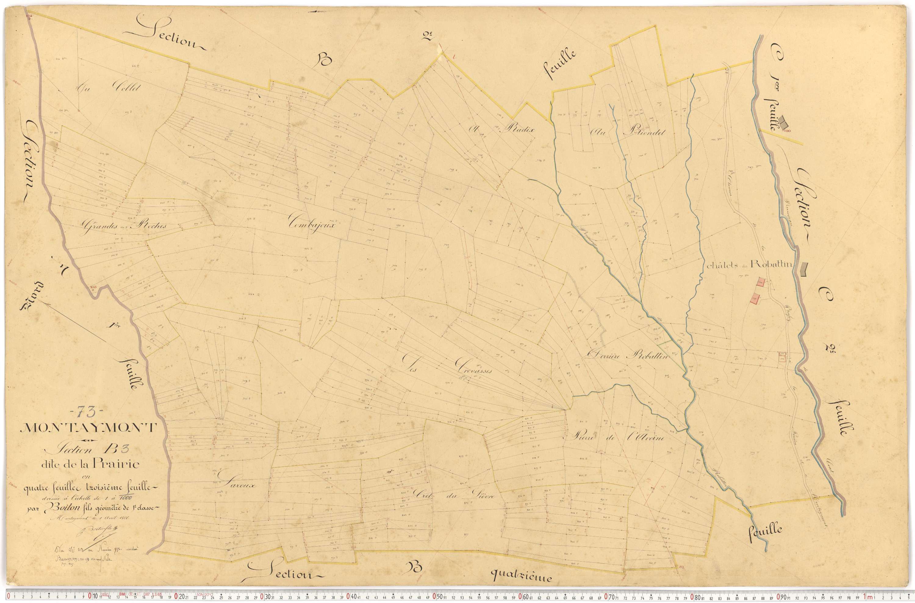 Montaimont - Plans cadastraux du premier cadastre français.