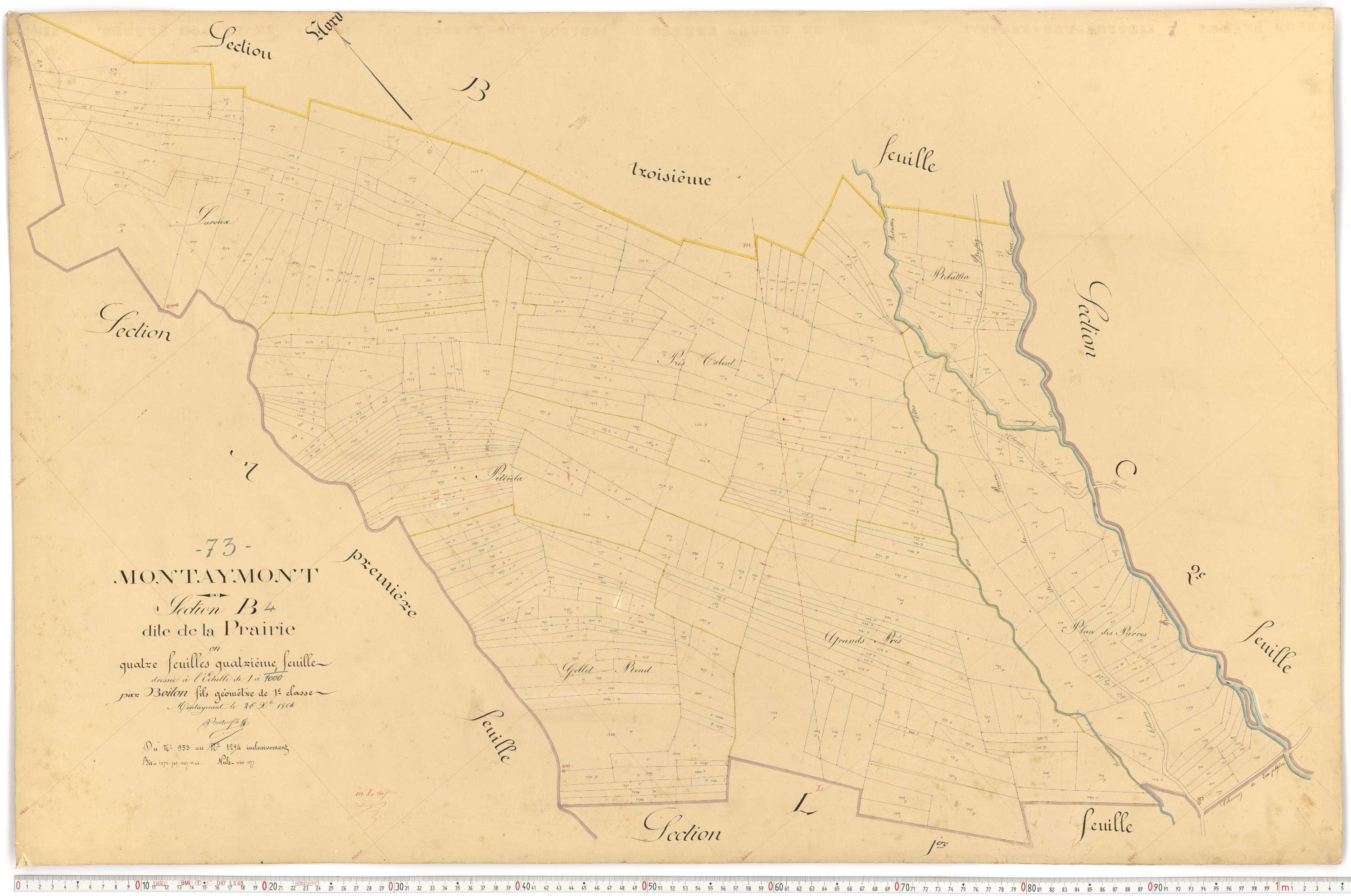 Montaimont - Plans cadastraux du premier cadastre français.