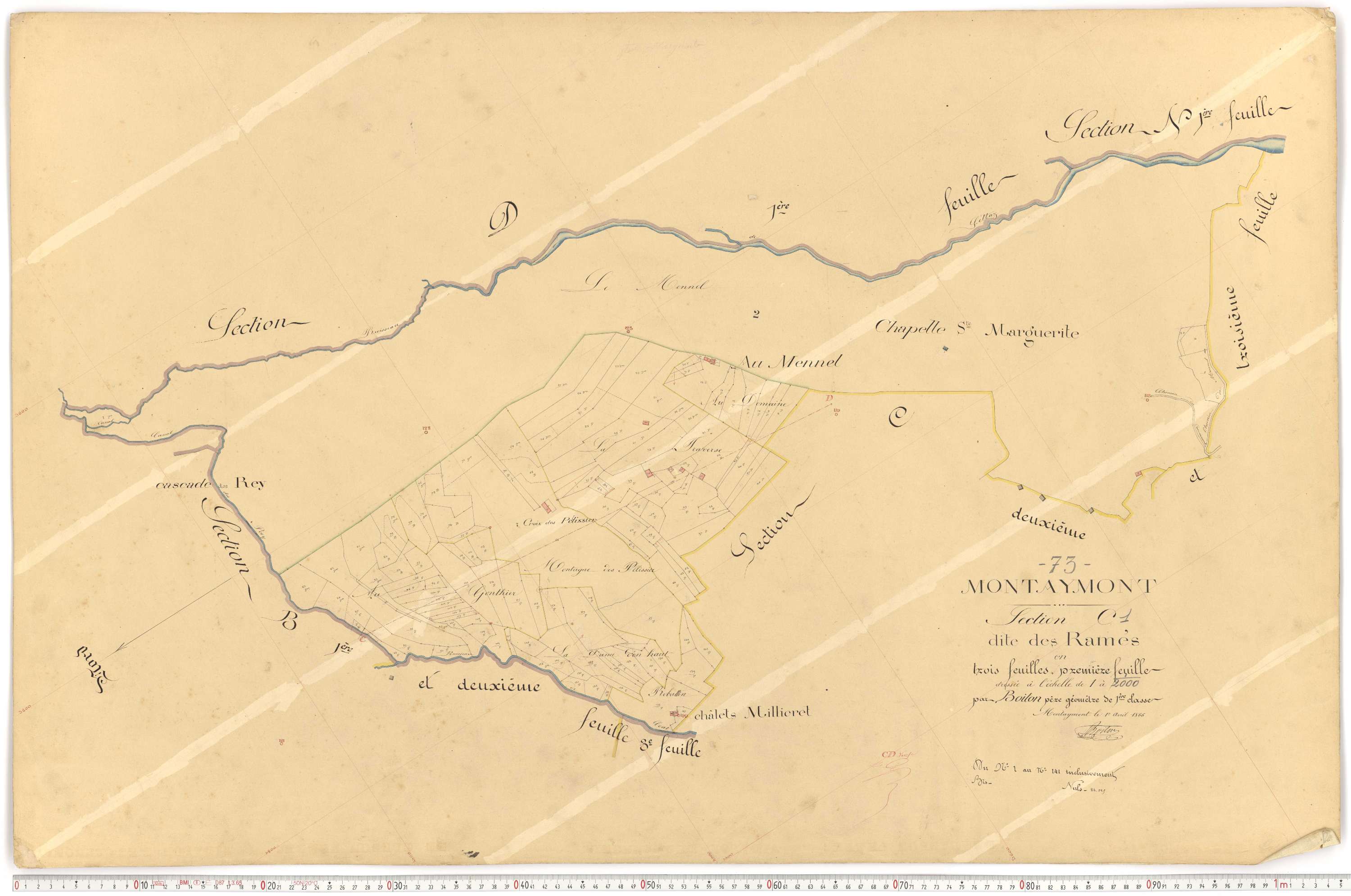 Montaimont - Plans cadastraux du premier cadastre français.