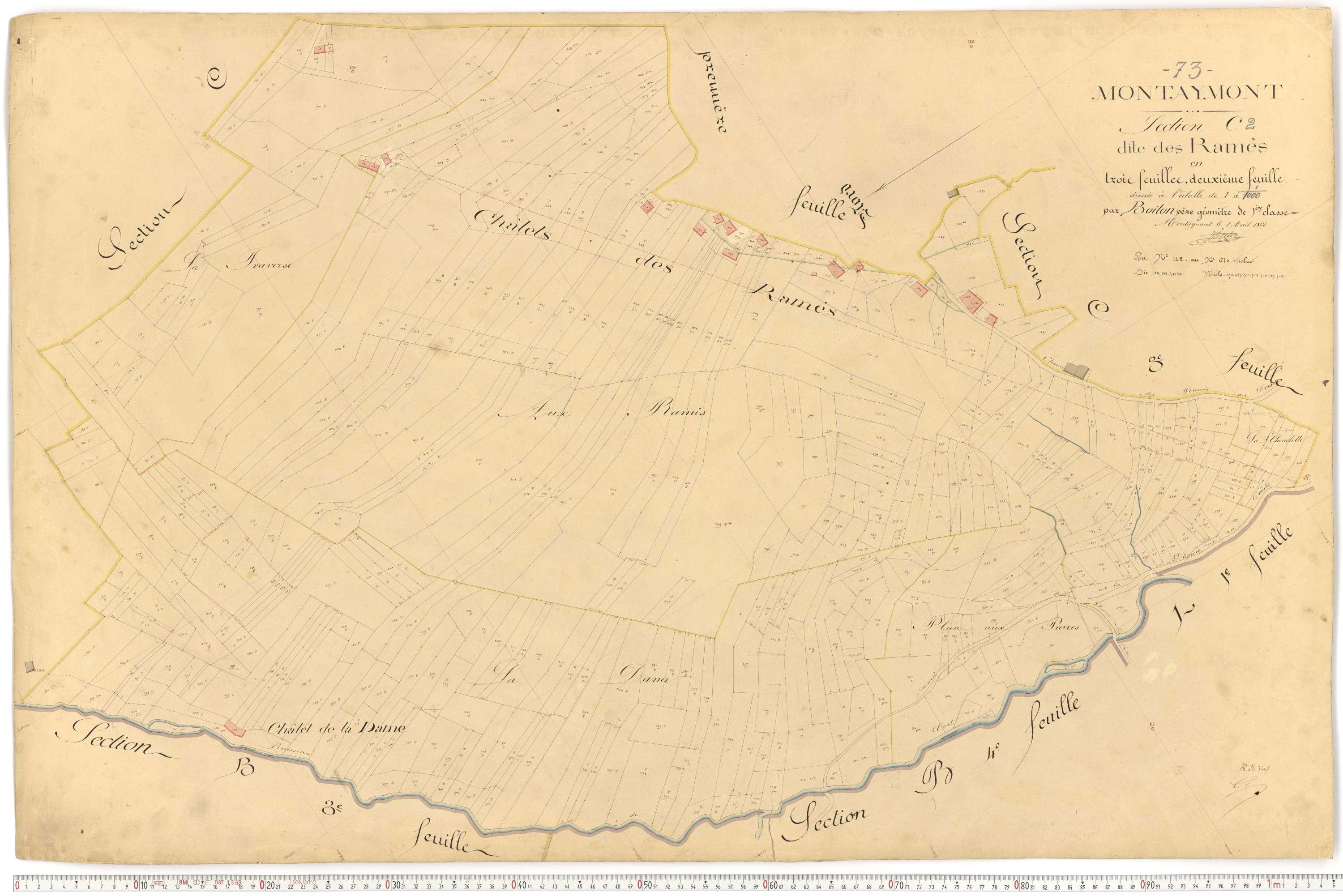 Montaimont - Plans cadastraux du premier cadastre français.