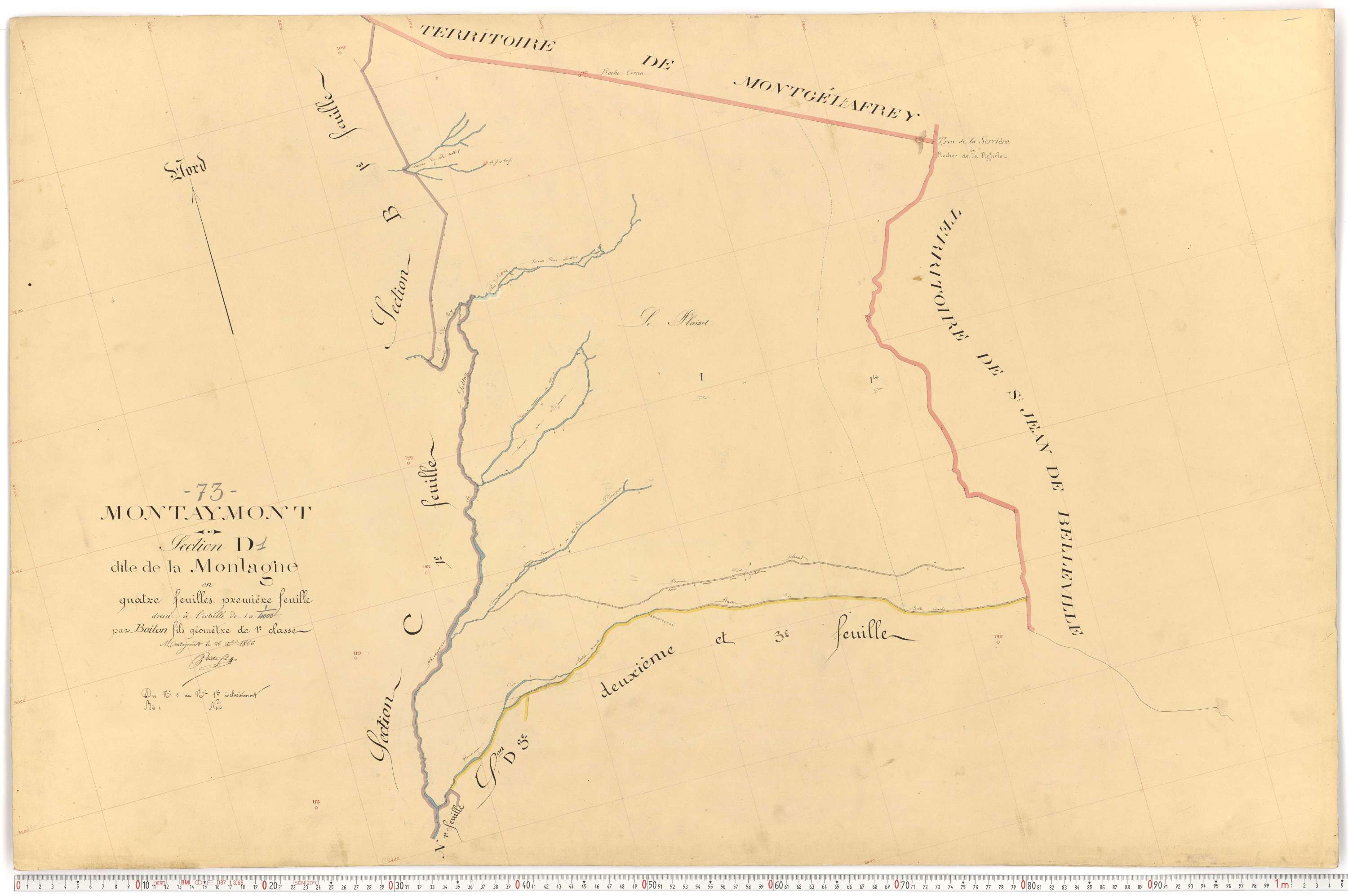Montaimont - Plans cadastraux du premier cadastre français.