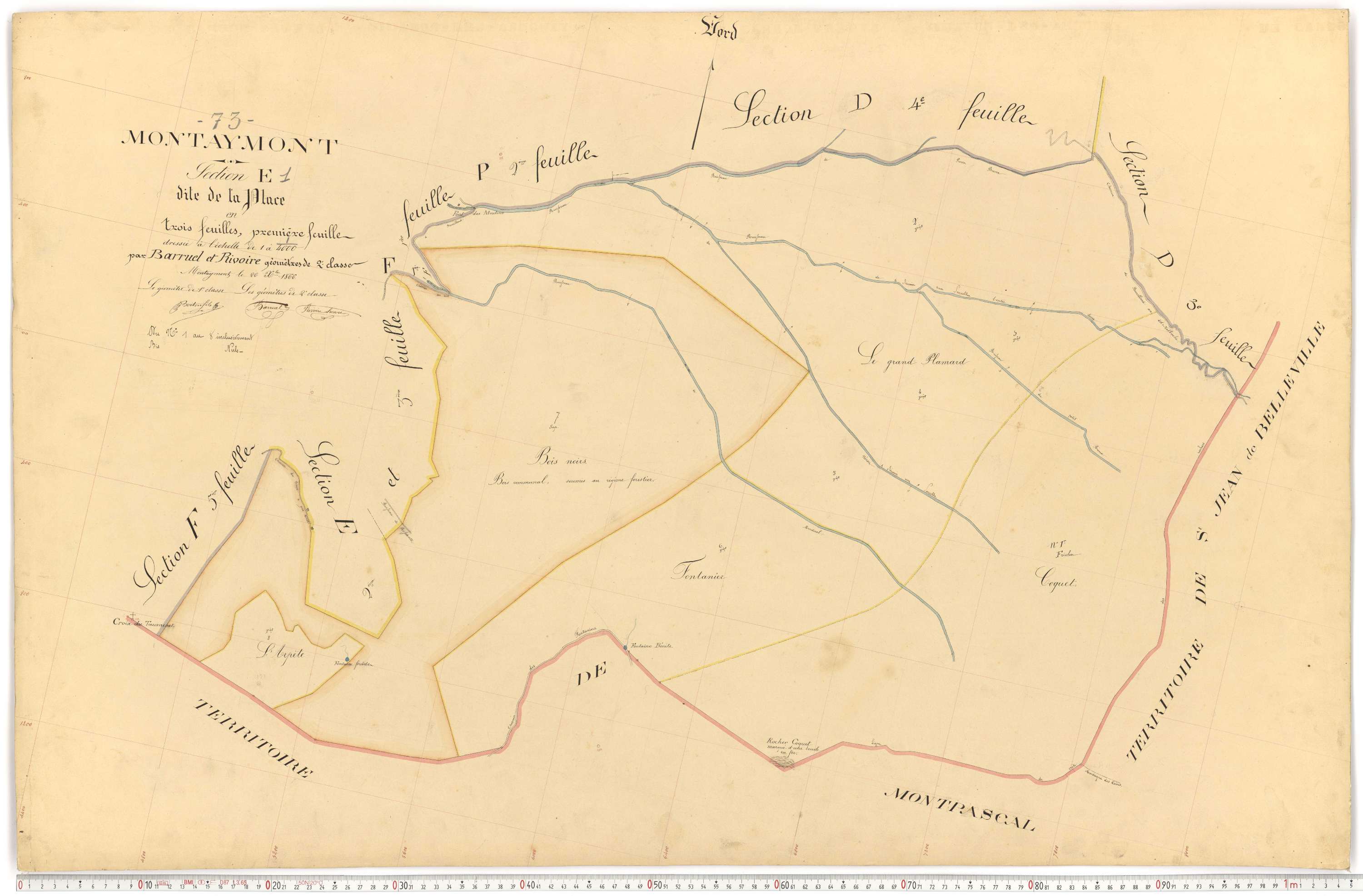 Montaimont - Plans cadastraux du premier cadastre français.