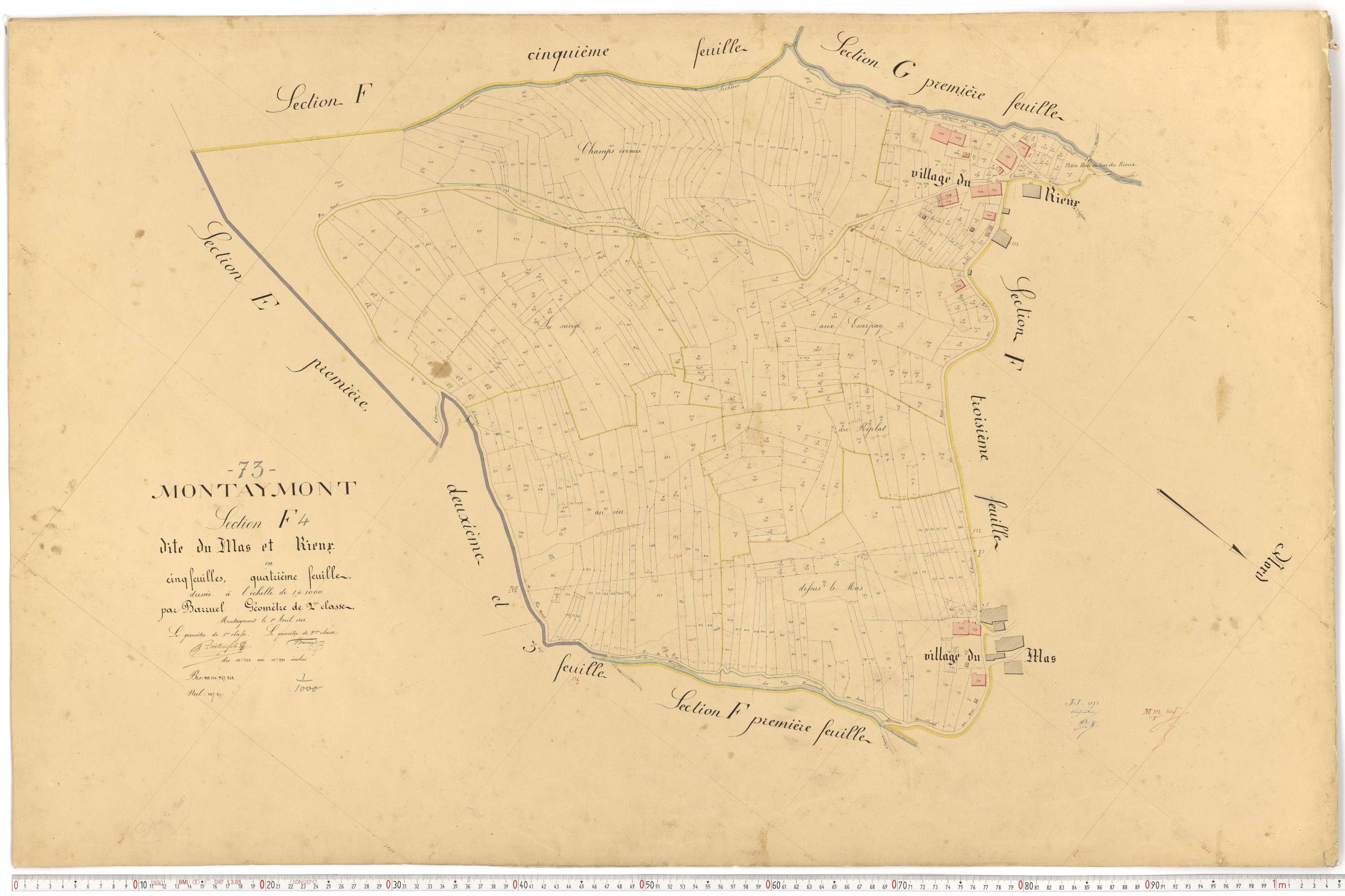 Montaimont - Plans cadastraux du premier cadastre français.