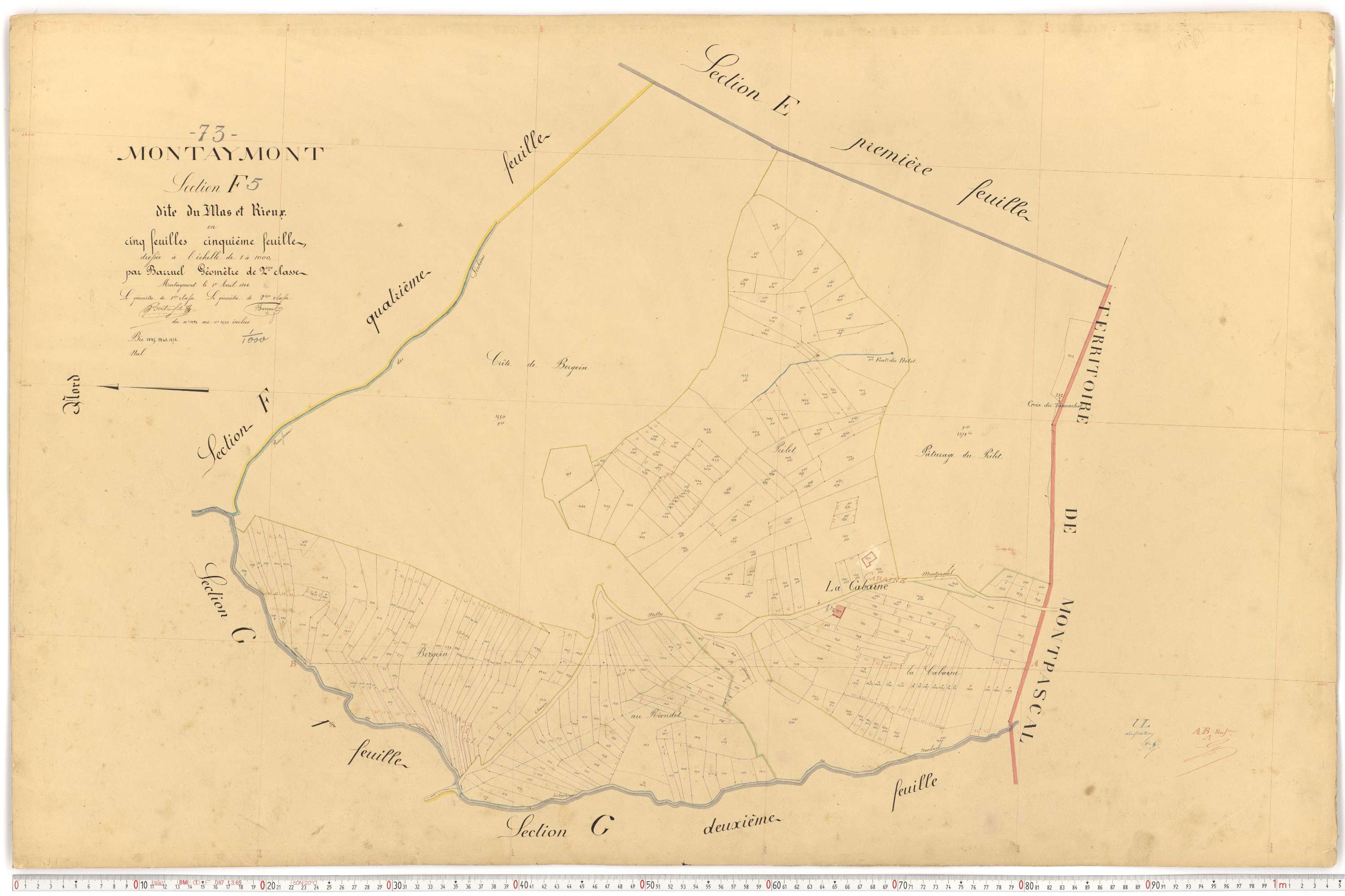 Montaimont - Plans cadastraux du premier cadastre français.