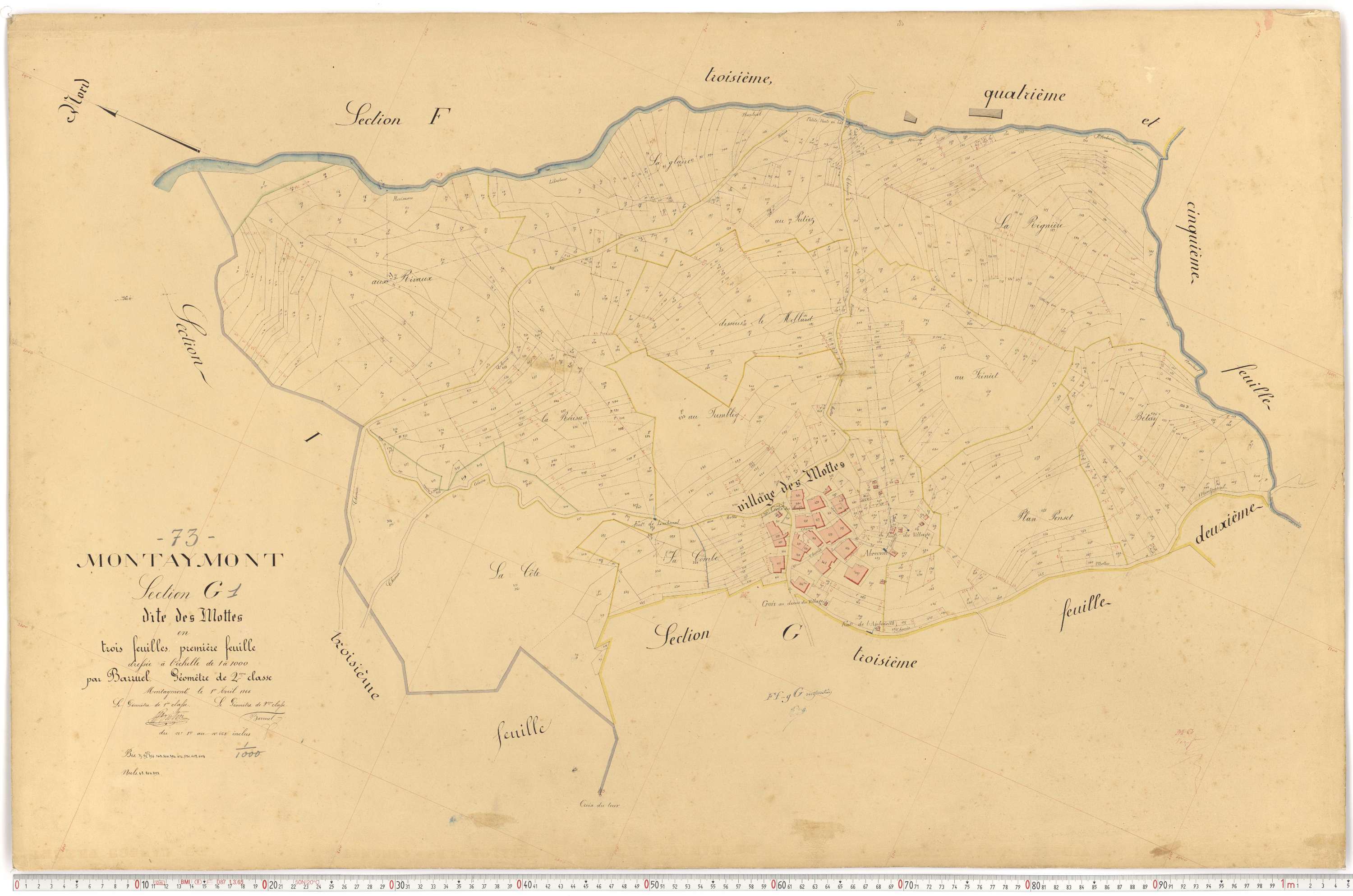 Montaimont - Plans cadastraux du premier cadastre français.