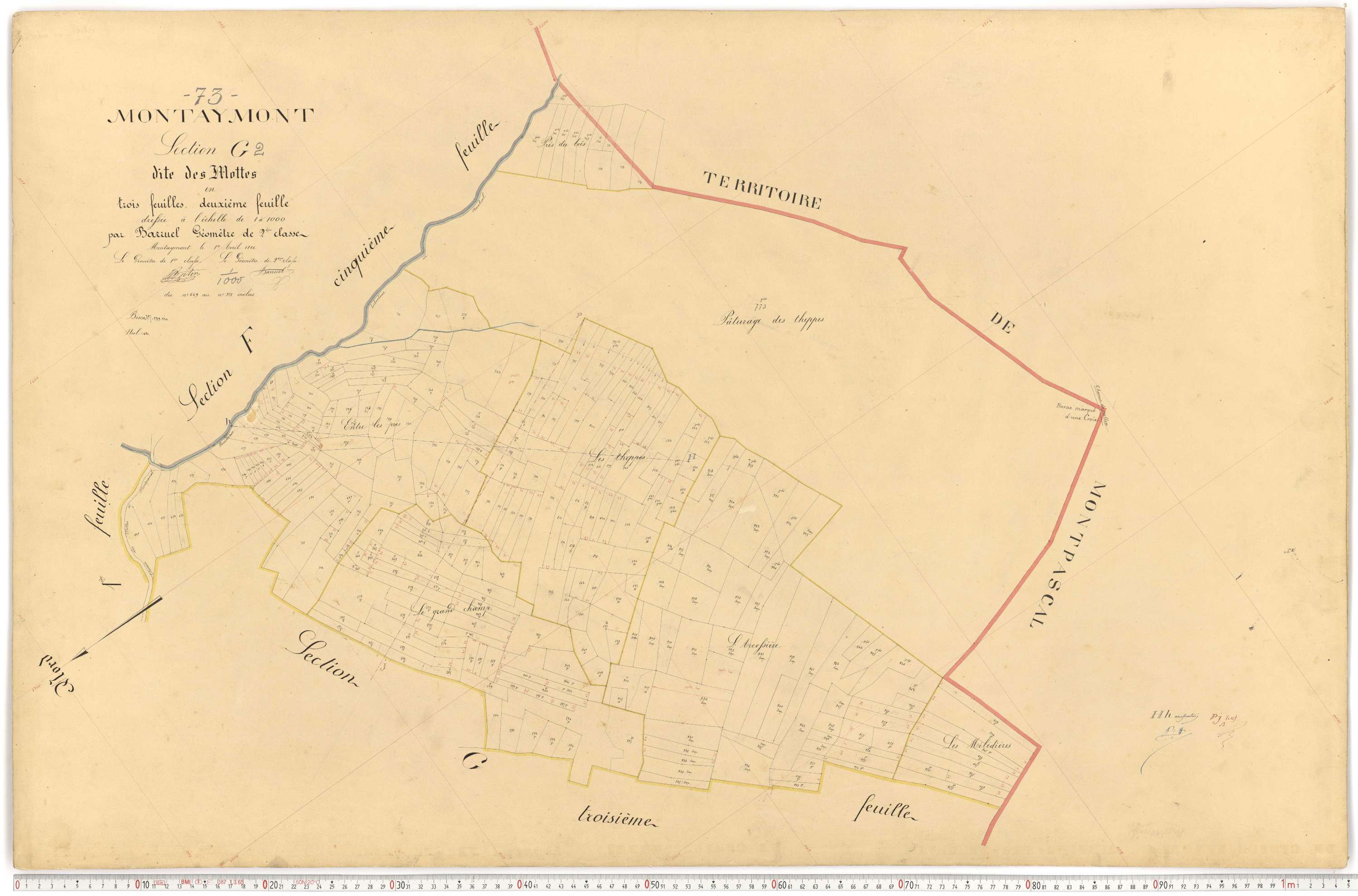Montaimont - Plans cadastraux du premier cadastre français.