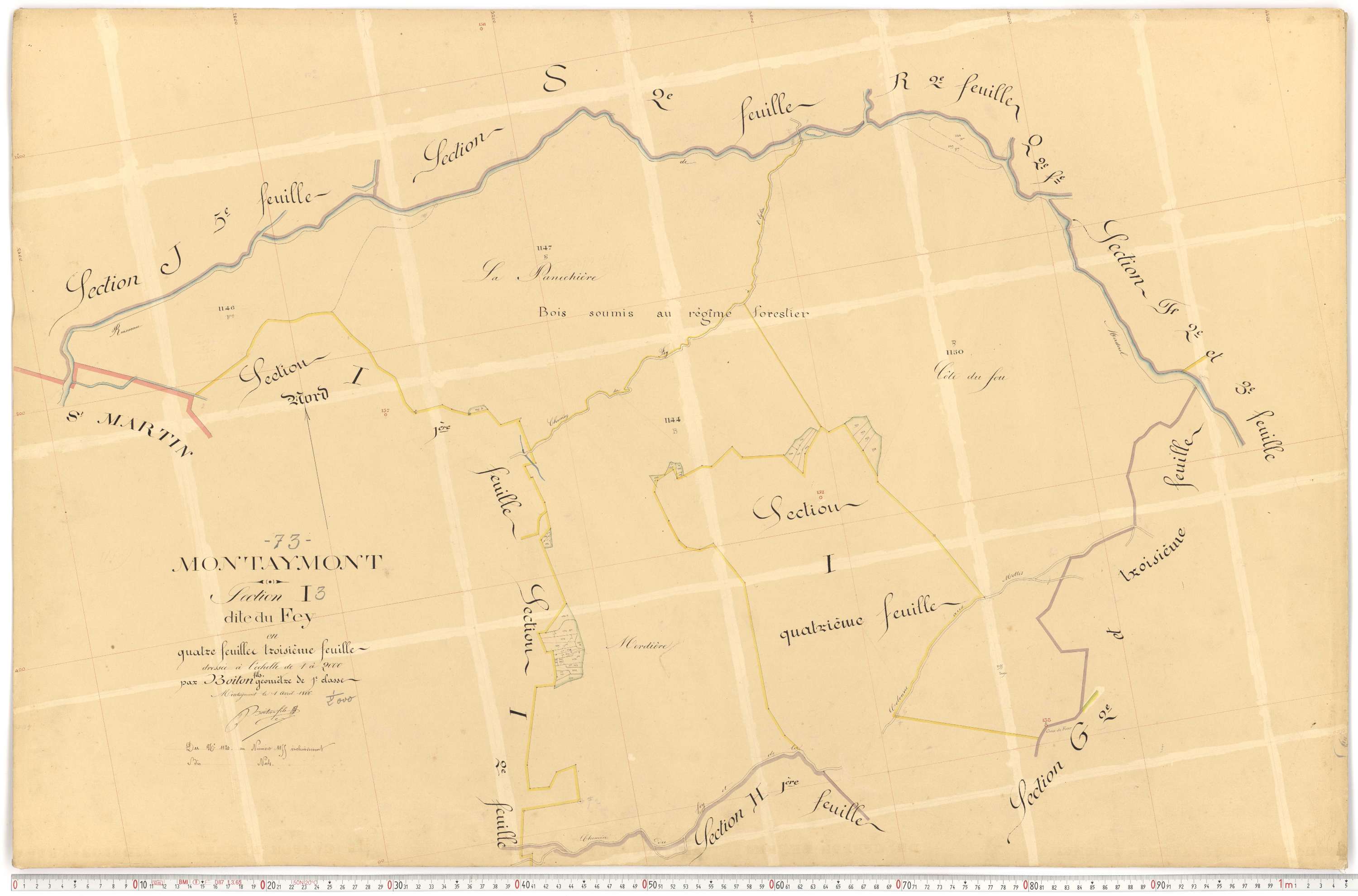 Montaimont - Plans cadastraux du premier cadastre français.