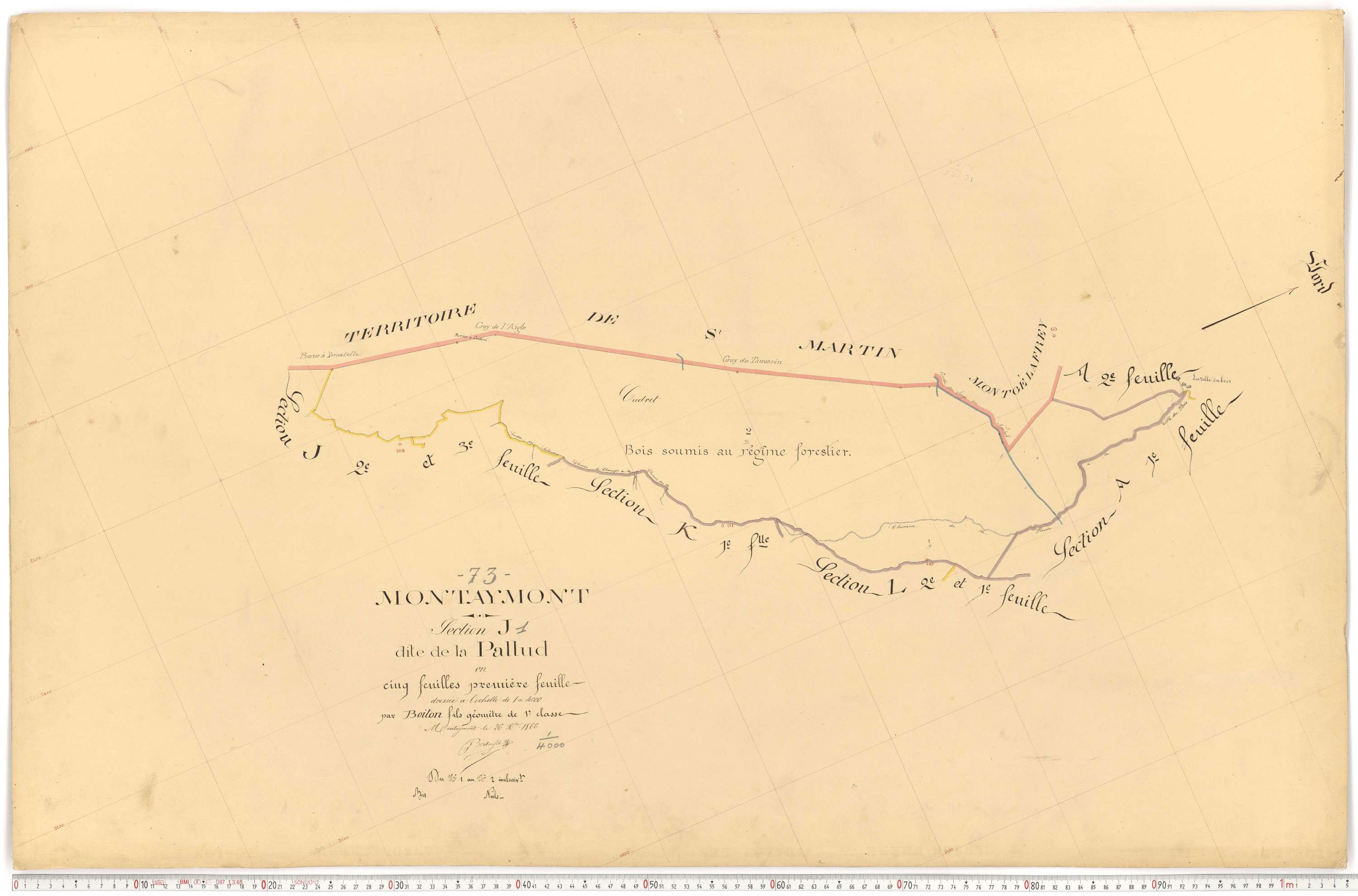 Montaimont - Plans cadastraux du premier cadastre français.